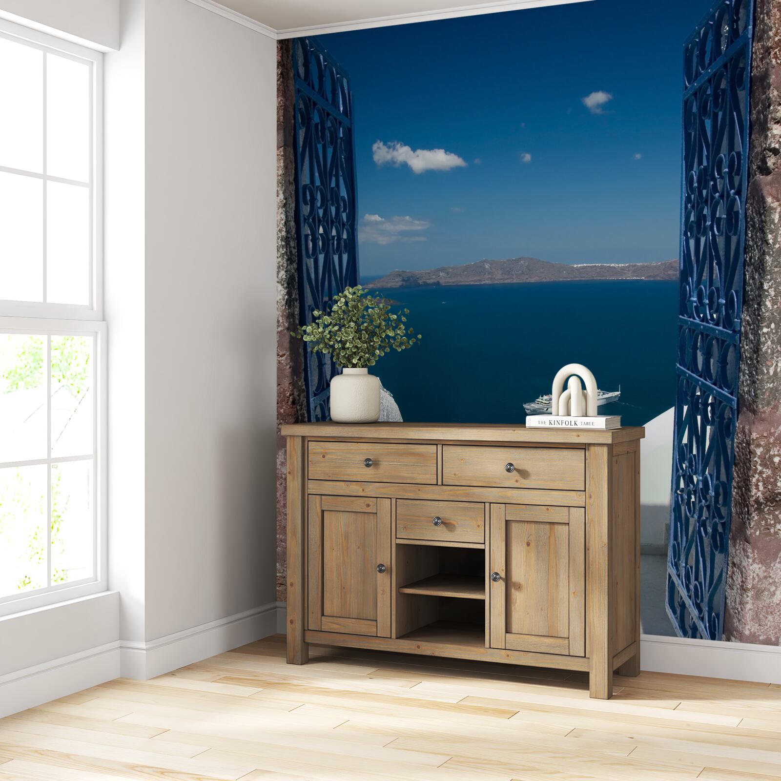 Фотошпалери сходи, що спускаються до моря на кіпрі