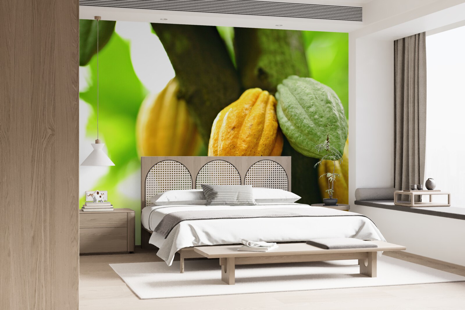 Фотошпалери стиглі какао-боби на дереві