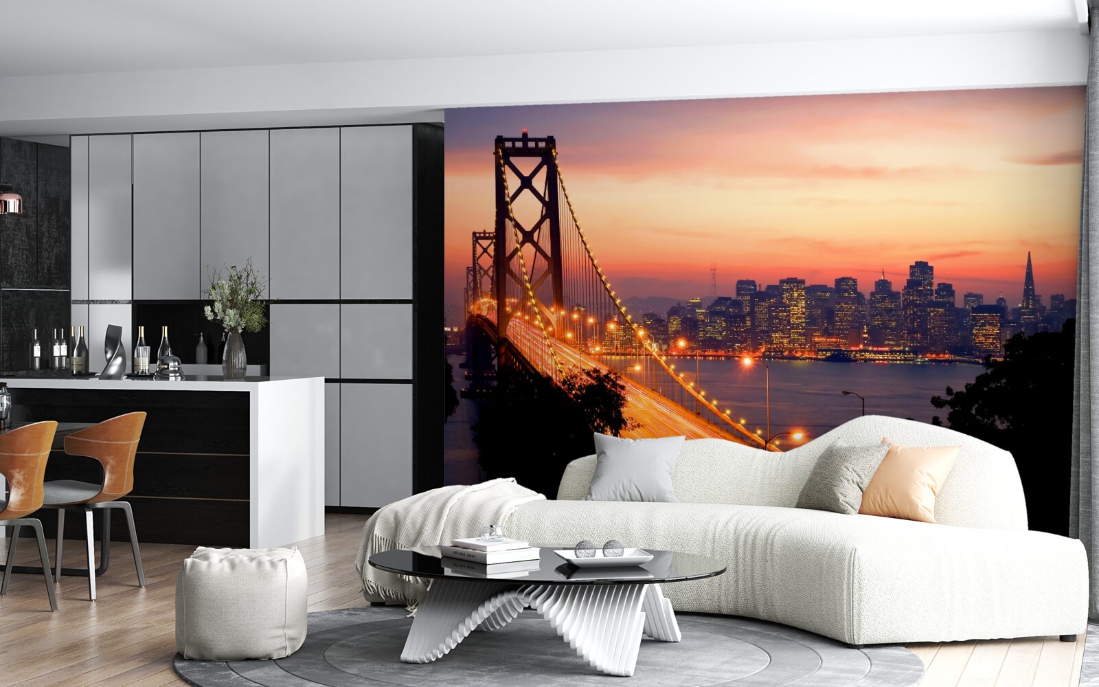 Фотошпалери Сан-Франциско освітлено