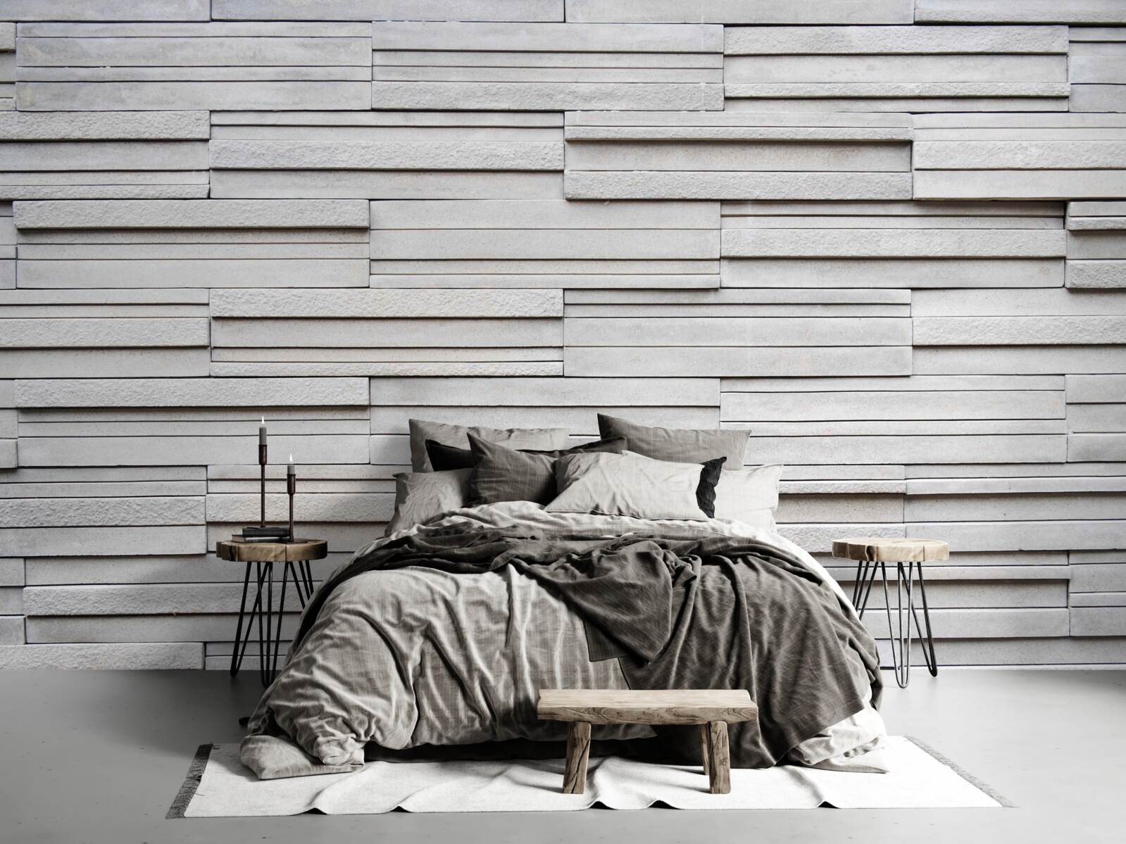 Фотошпалери біла кам'яна плитка