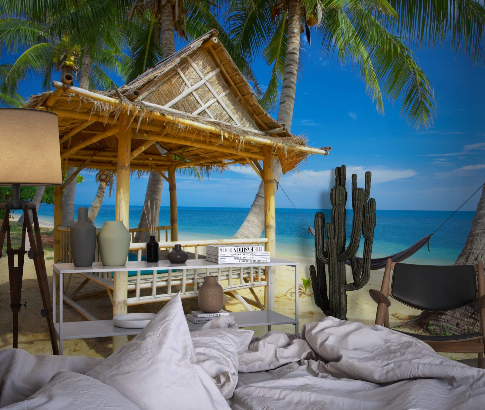 Фотошпалери зручна альтанка на набережній