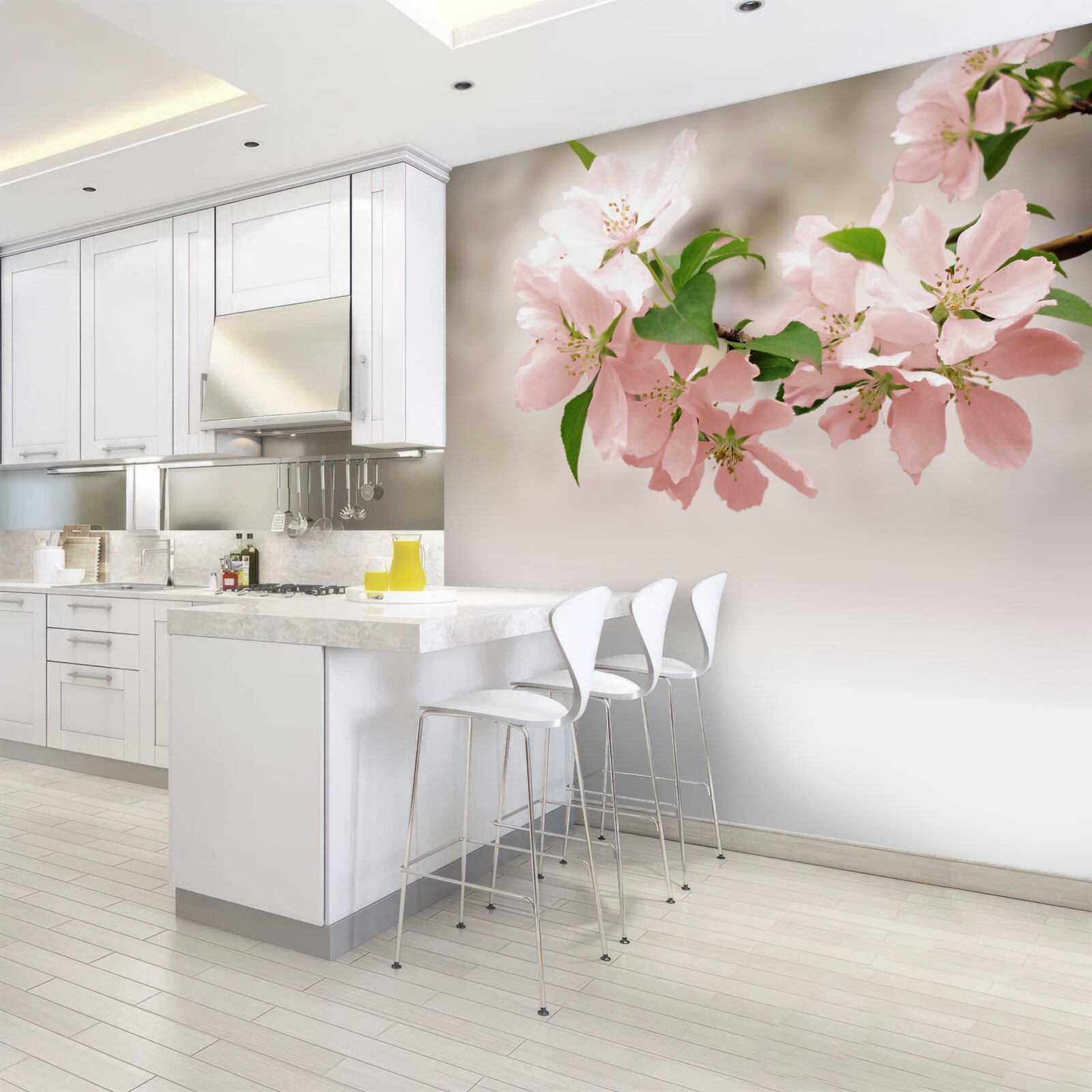 Фотошпалери рожеві квіти сакури