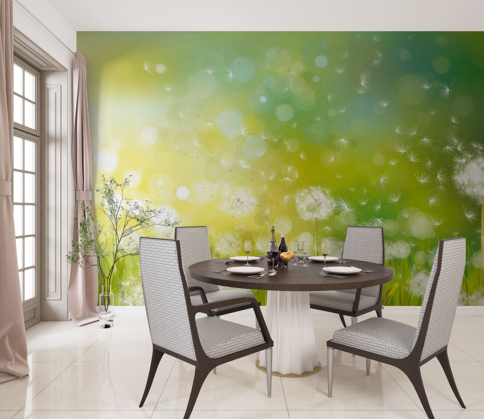 Фотошпалери літні кульбаби