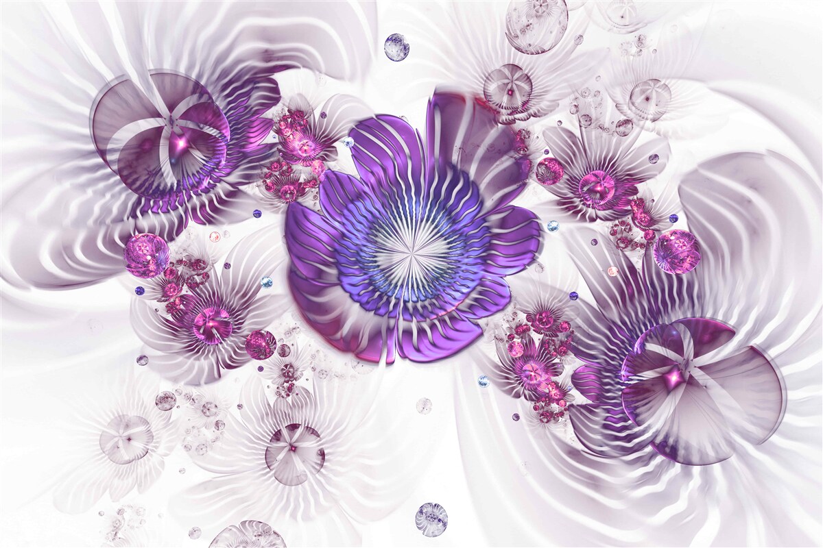 Фотошпалери абстрактні квіткові візерунки