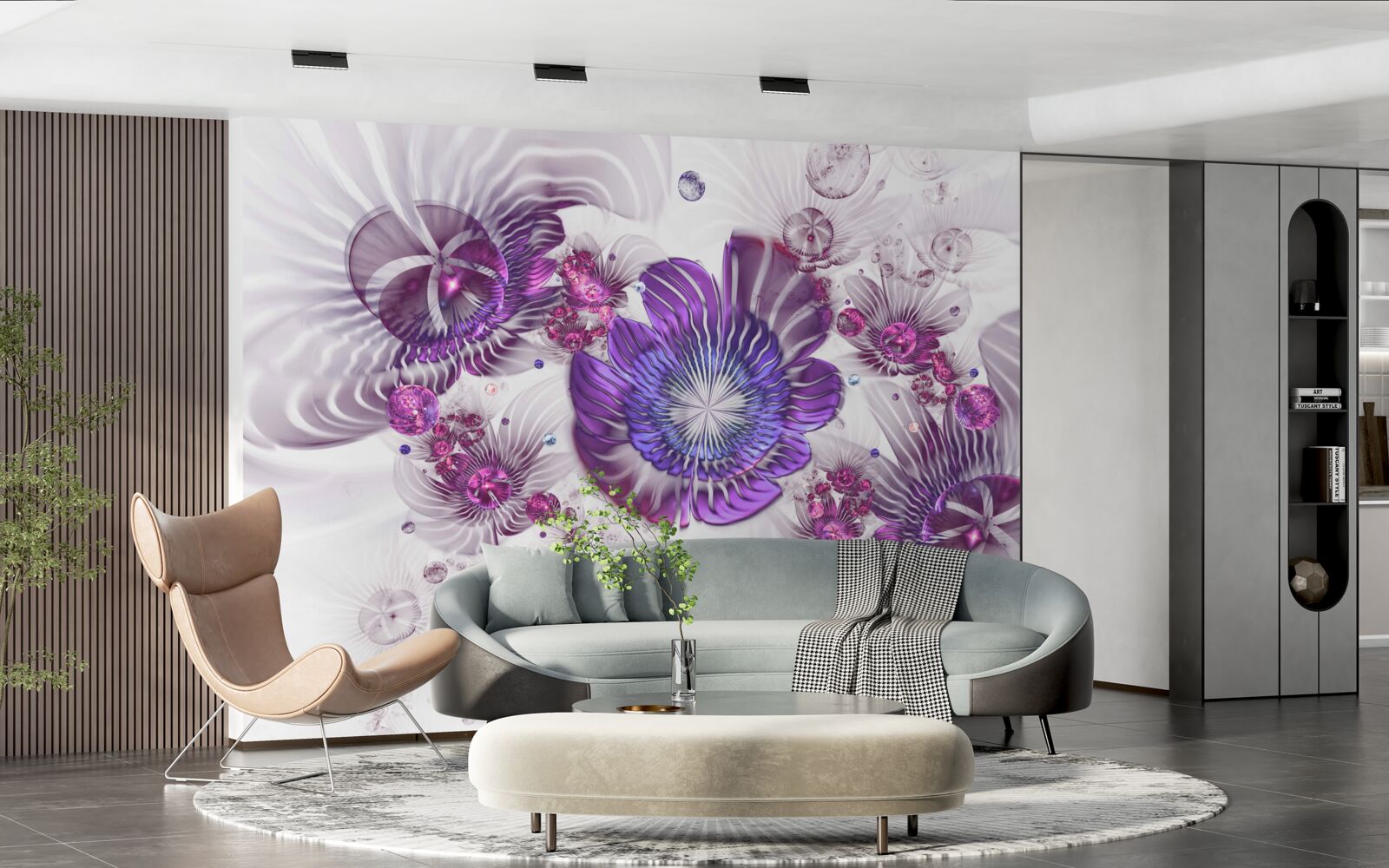 Фотошпалери абстрактні квіткові візерунки