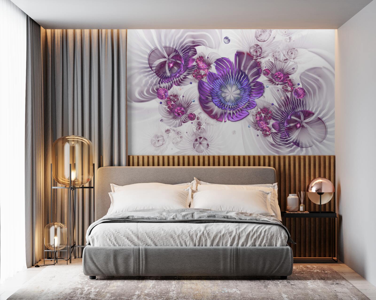 Фотошпалери абстрактні квіткові візерунки