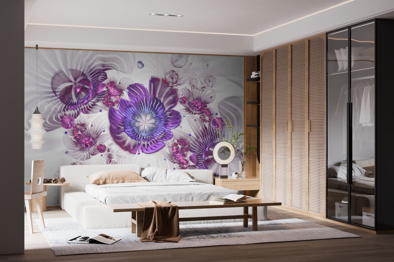 Фотошпалери абстрактні квіткові візерунки