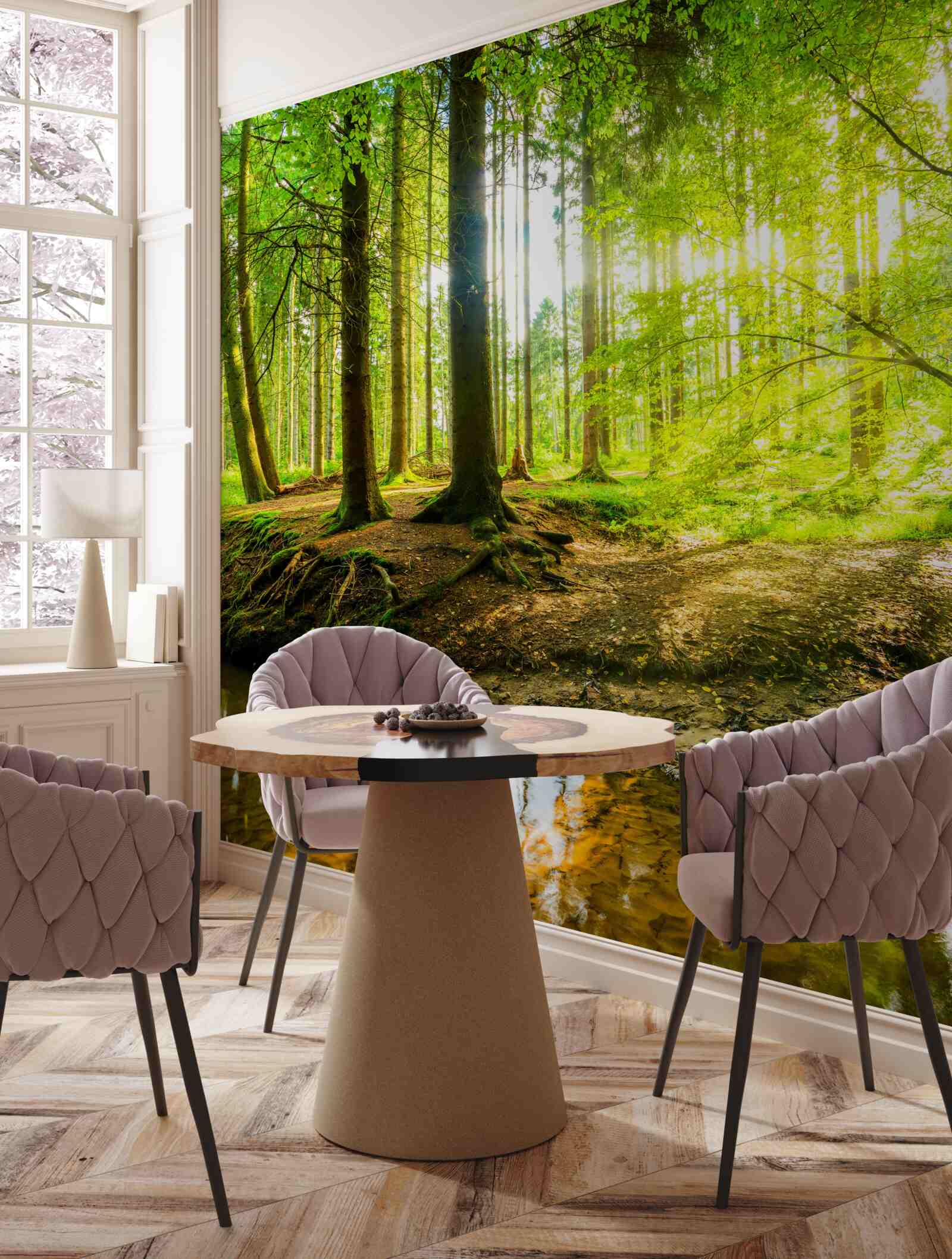 Фотошпалери Сонячні промені пробуджують сплячий ліс