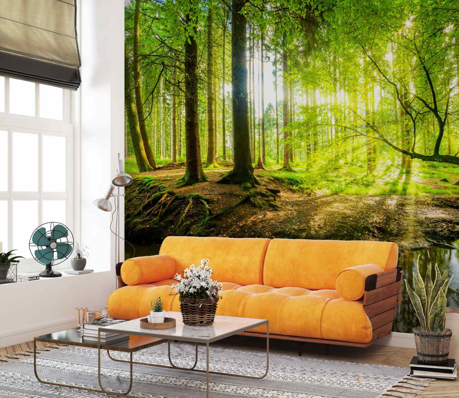 Фотошпалери Сонячні промені пробуджують сплячий ліс