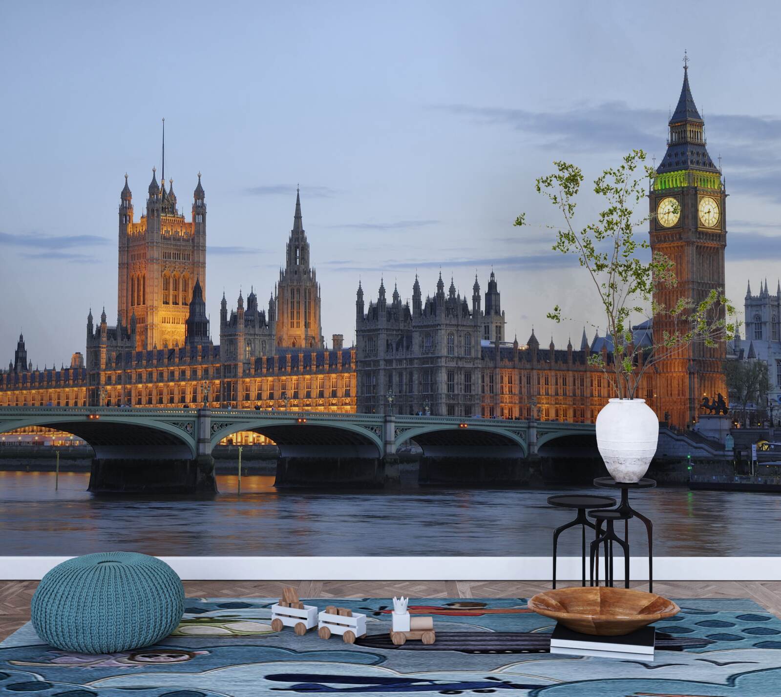 Фотошпалери біг-бен і парламент підсвічені вогнями