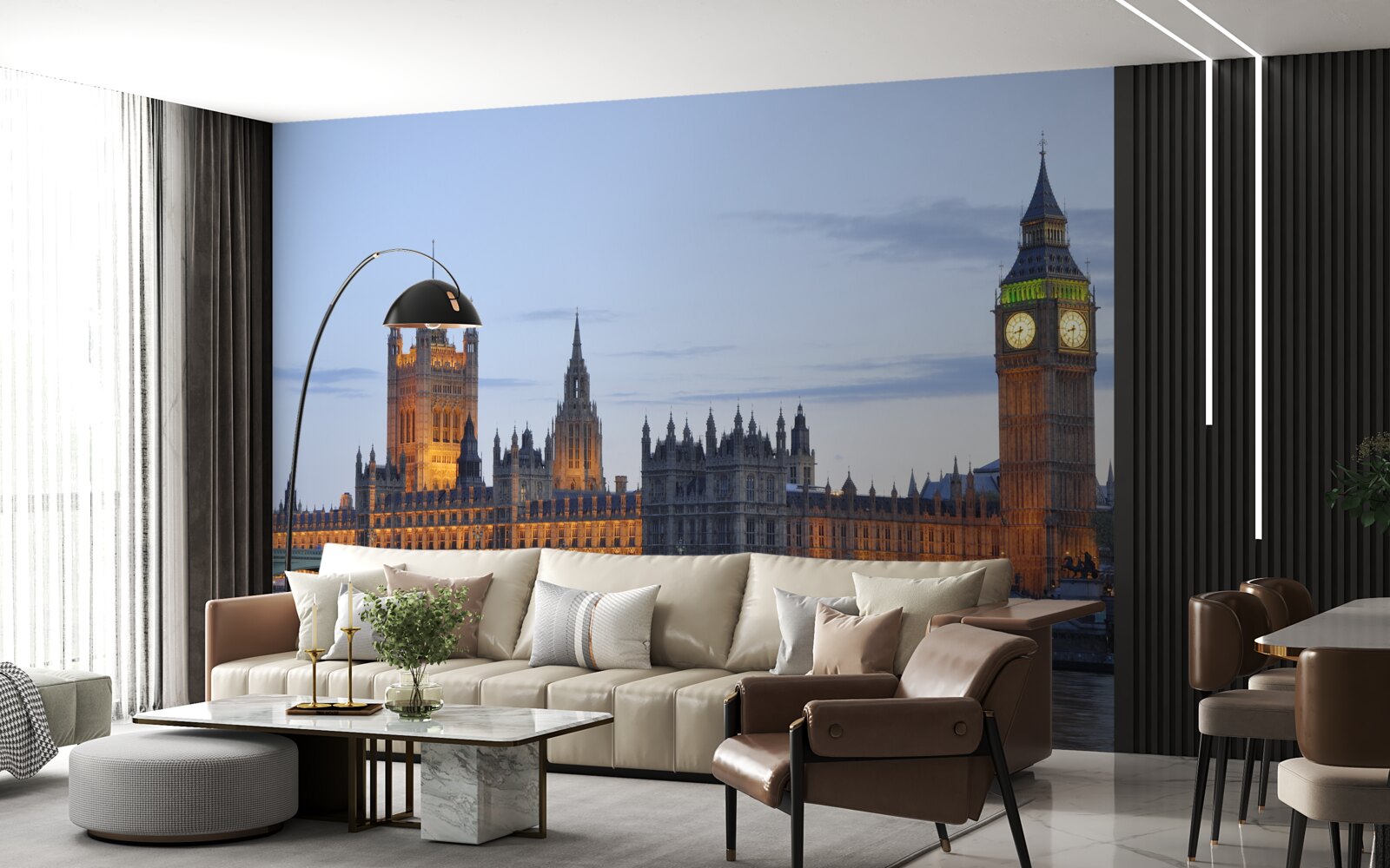 Фотошпалери біг-бен і парламент підсвічені вогнями