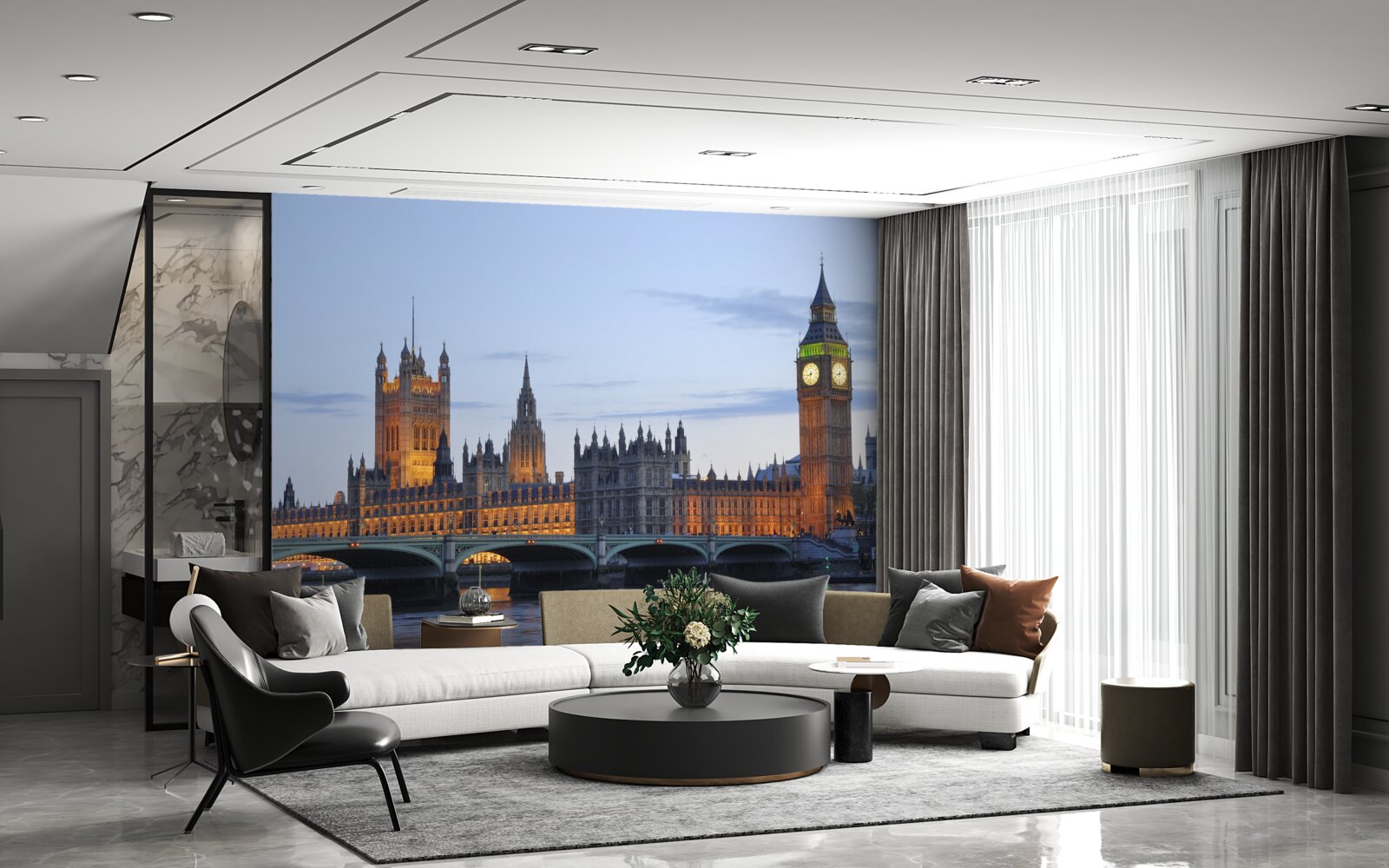 Фотошпалери біг-бен і парламент підсвічені вогнями