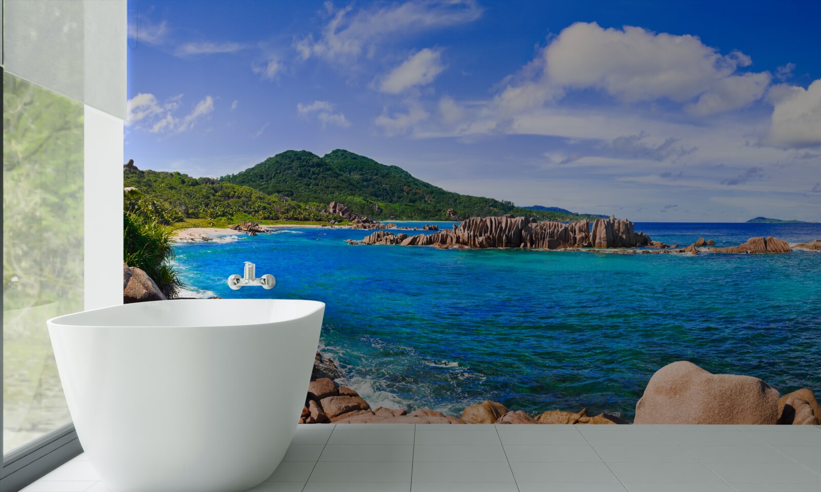 Фотошпалери смарагдові острови та блакитний океан