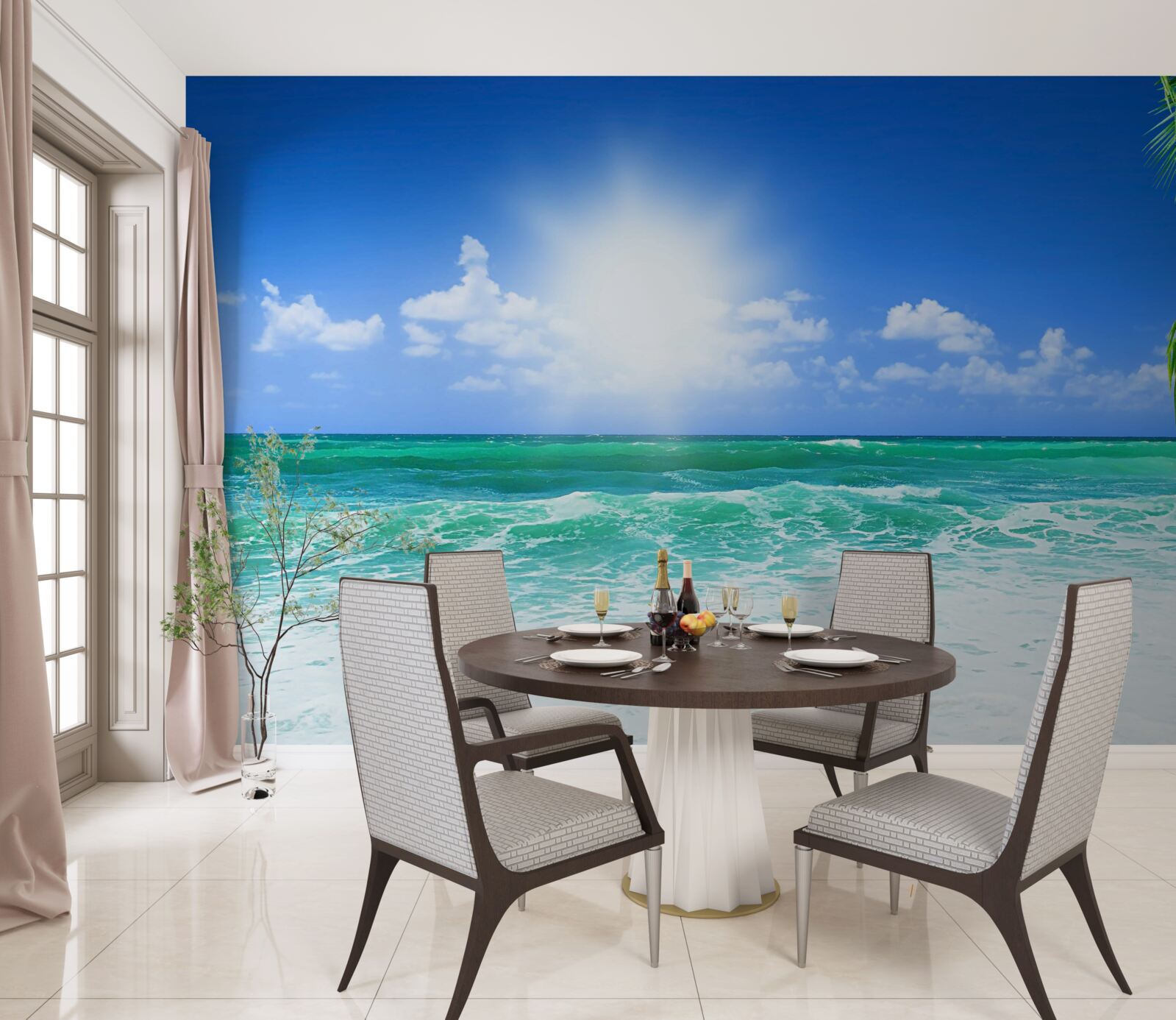 Фотошпалери тропічні припливи вдень