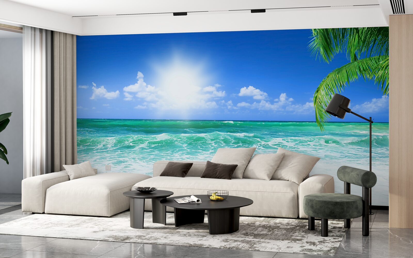 Фотошпалери тропічні припливи вдень