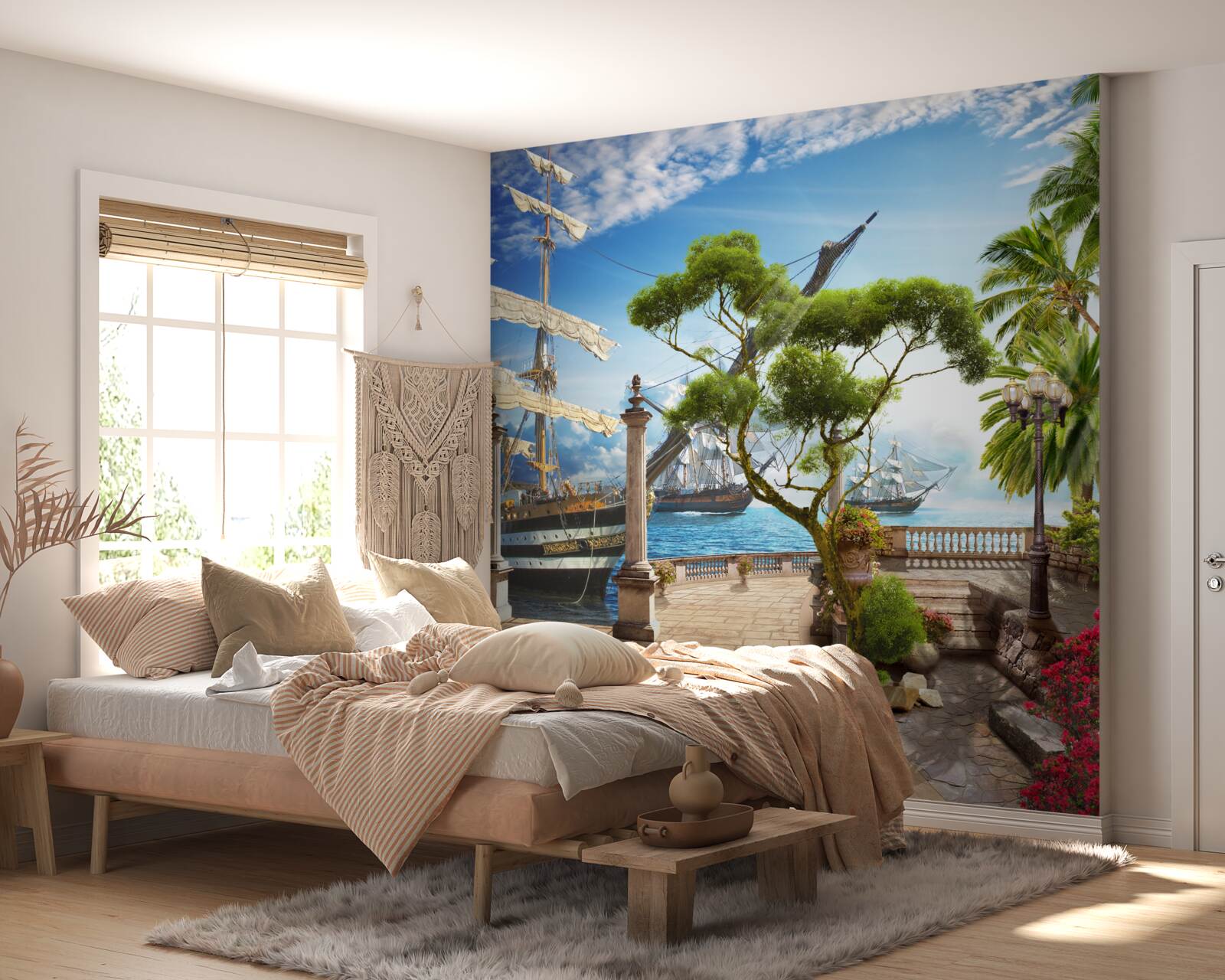 Фотошпалери доріжка до річки та набережна