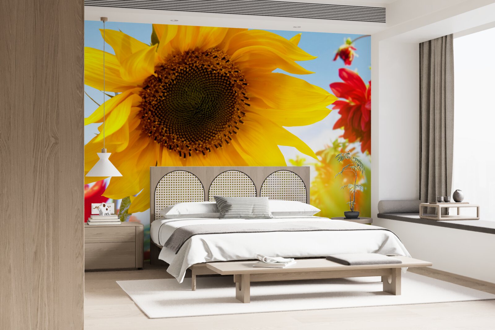 Фотошпалери сонячний соняшник у сонячний день