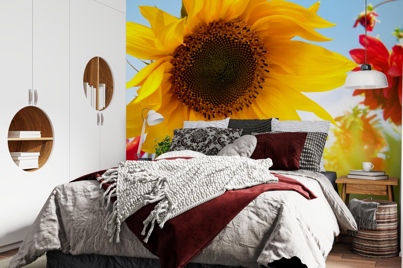 Фотошпалери сонячний соняшник у сонячний день