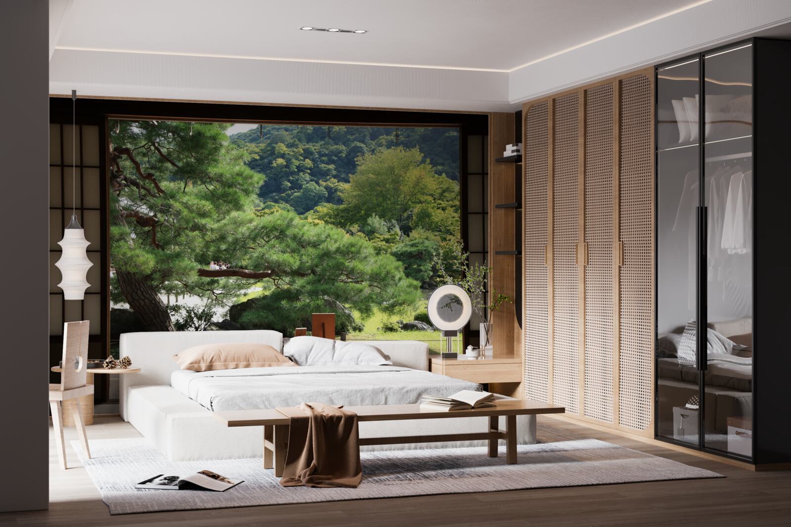 Фотошпалери Сад в японському стилі з приватною терасою