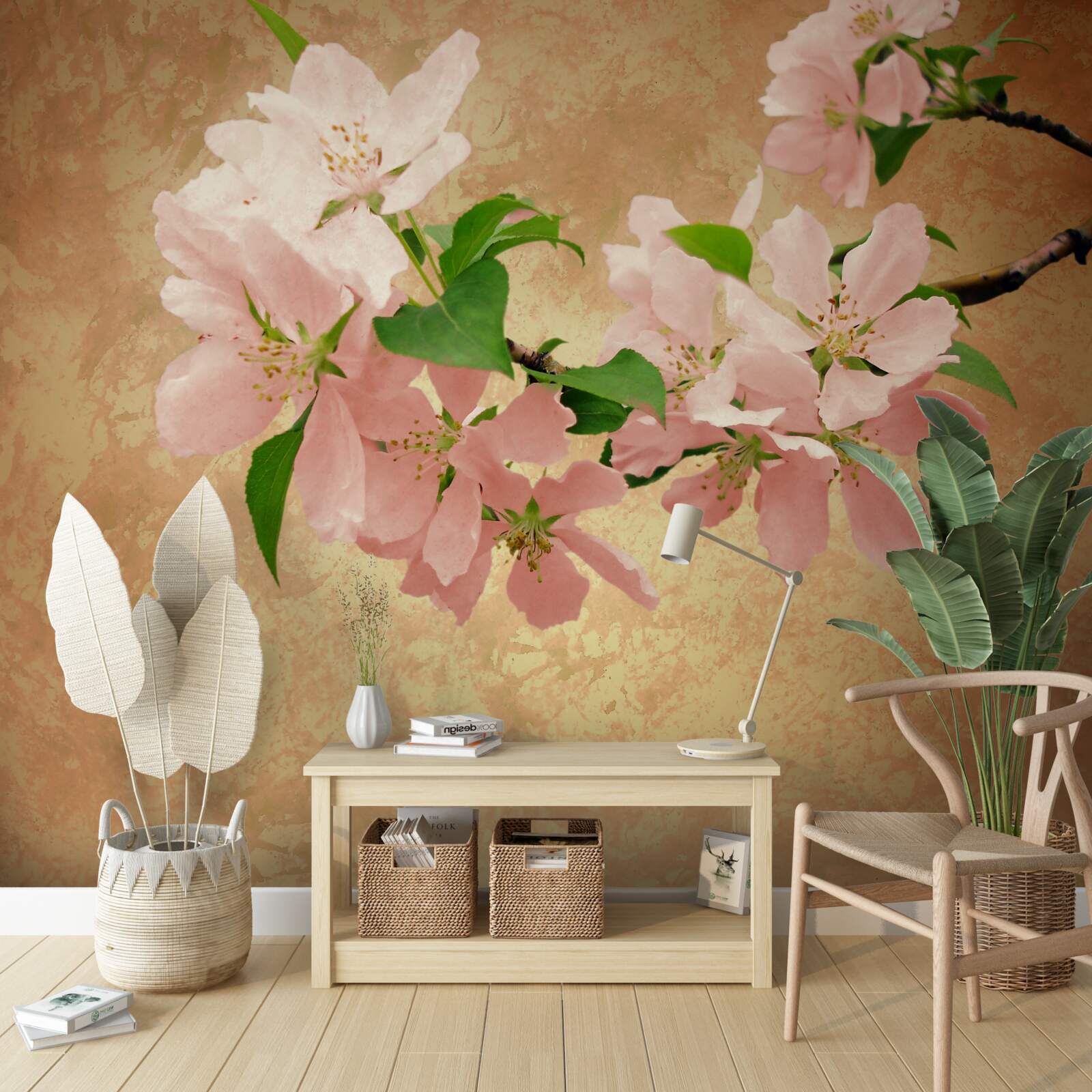 Фотошпалери молоді ніжні квіти сакури