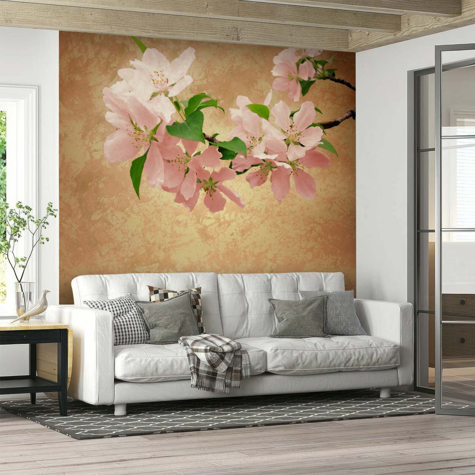 Фотошпалери молоді ніжні квіти сакури