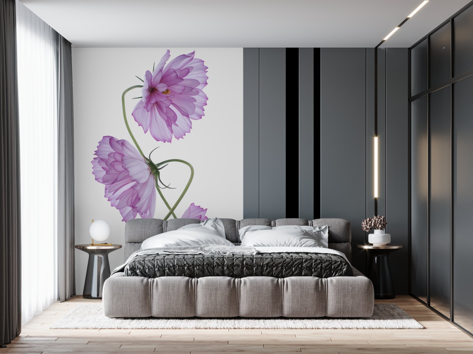 Фотошпалери скручені бузкові бутони