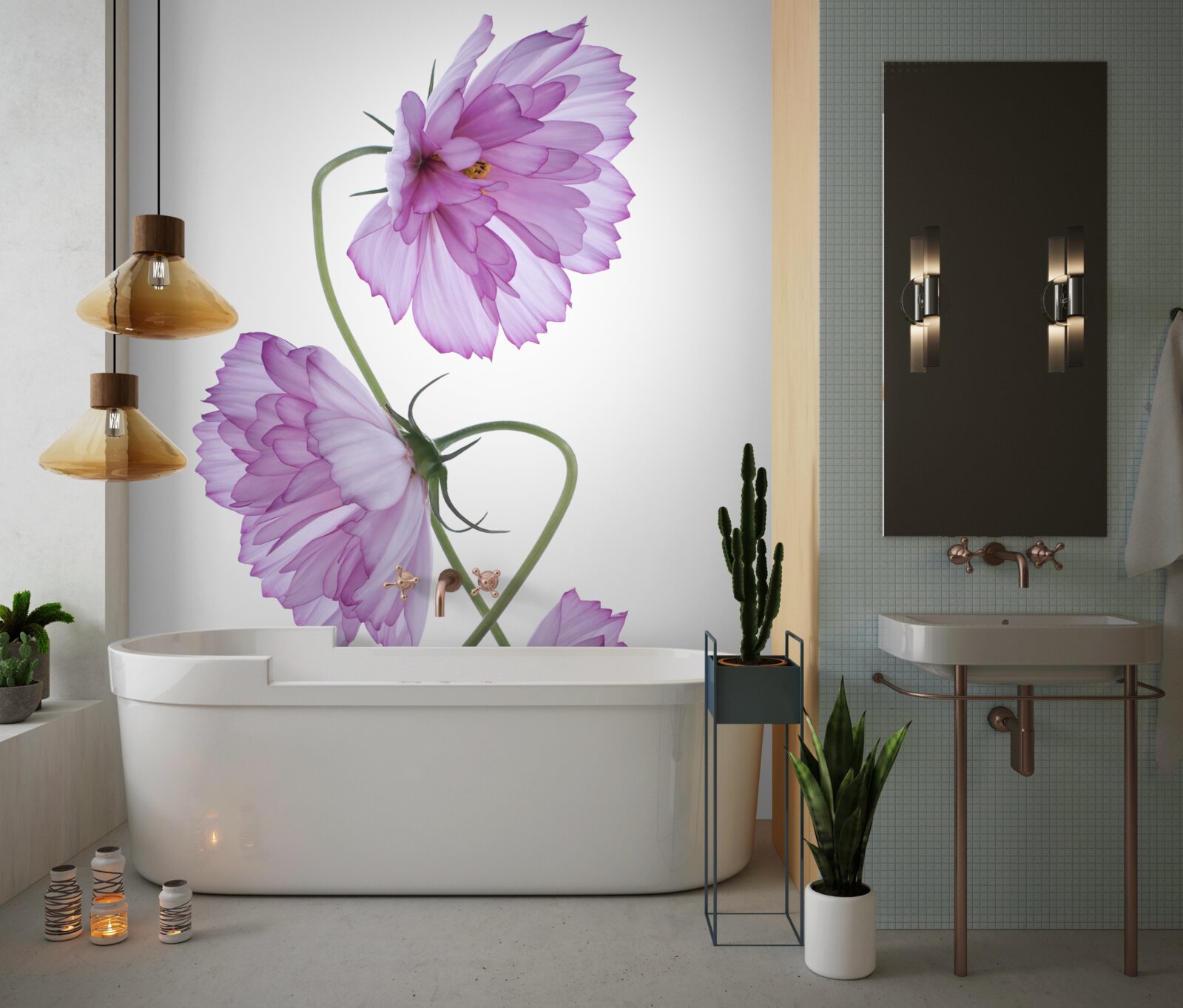 Фотошпалери скручені бузкові бутони