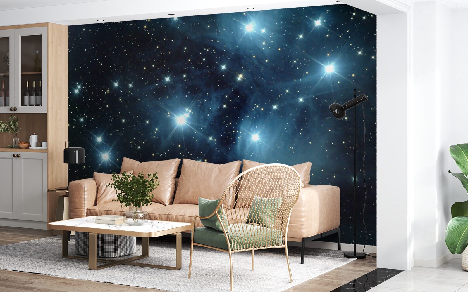 Фотошпалери небесні тіла в незліченних галактиках