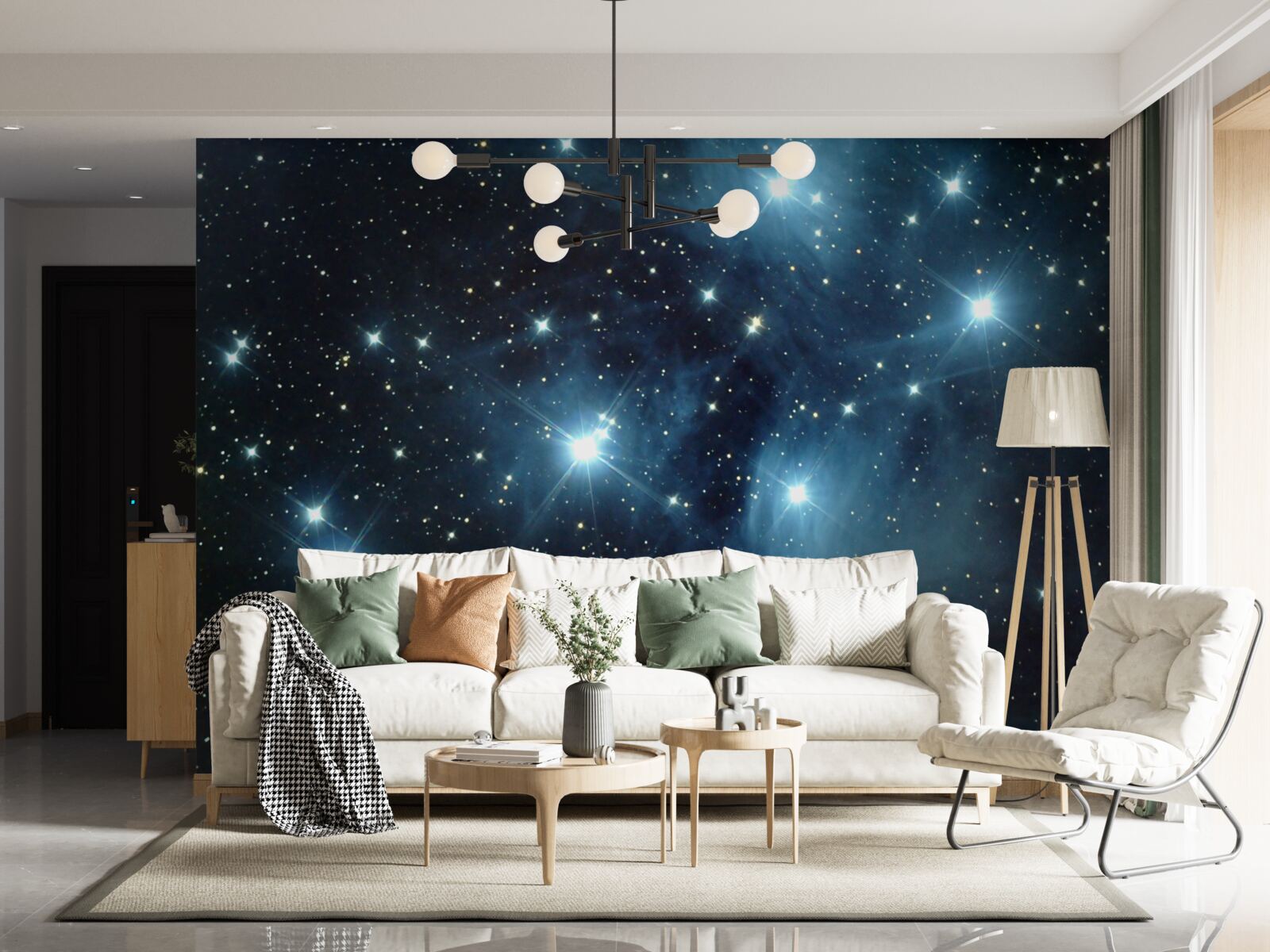 Фотошпалери небесні тіла в незліченних галактиках