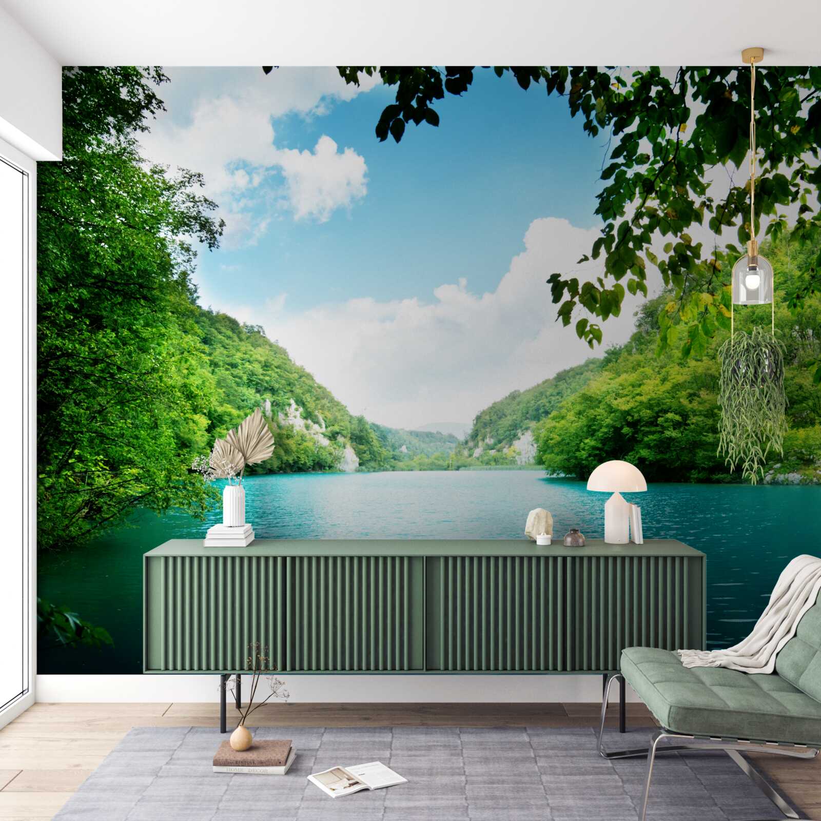 Фотошпалери блакитні води та смарагдові острови