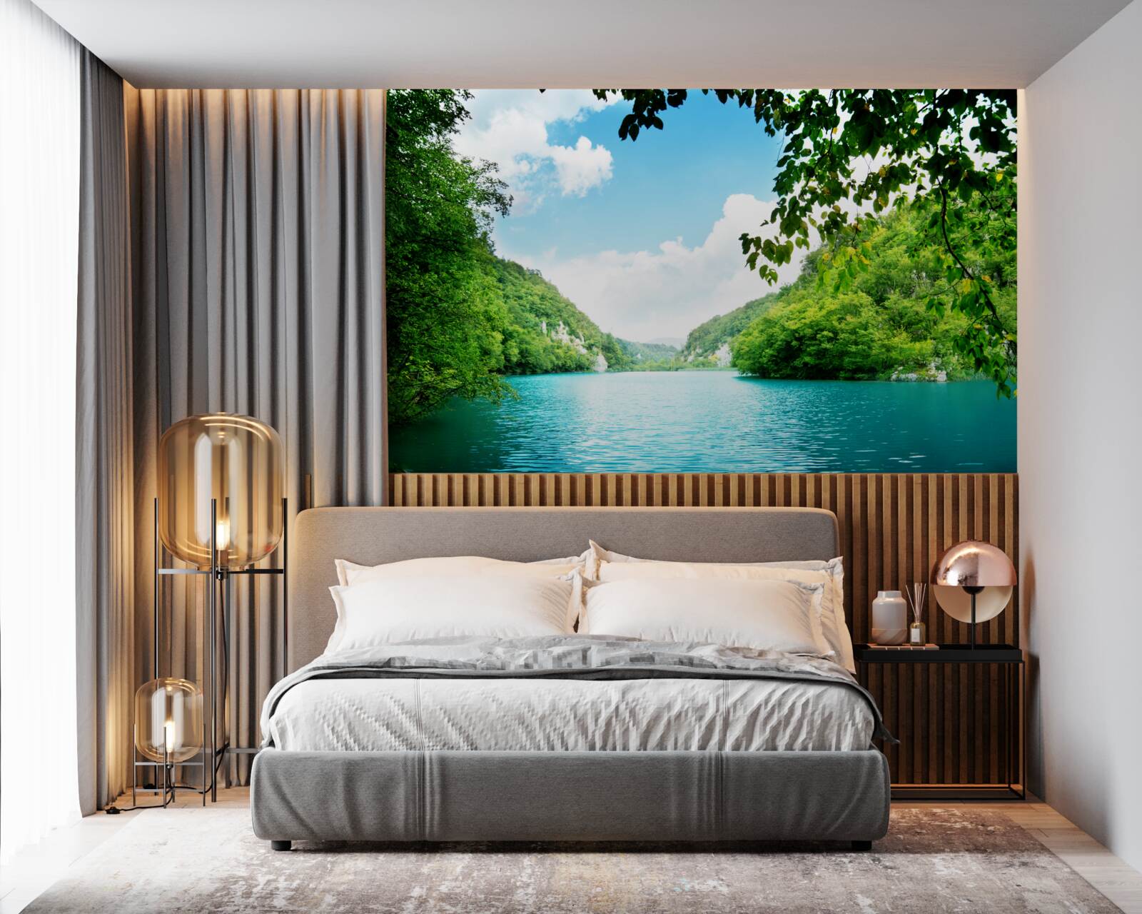 Фотошпалери блакитні води та смарагдові острови