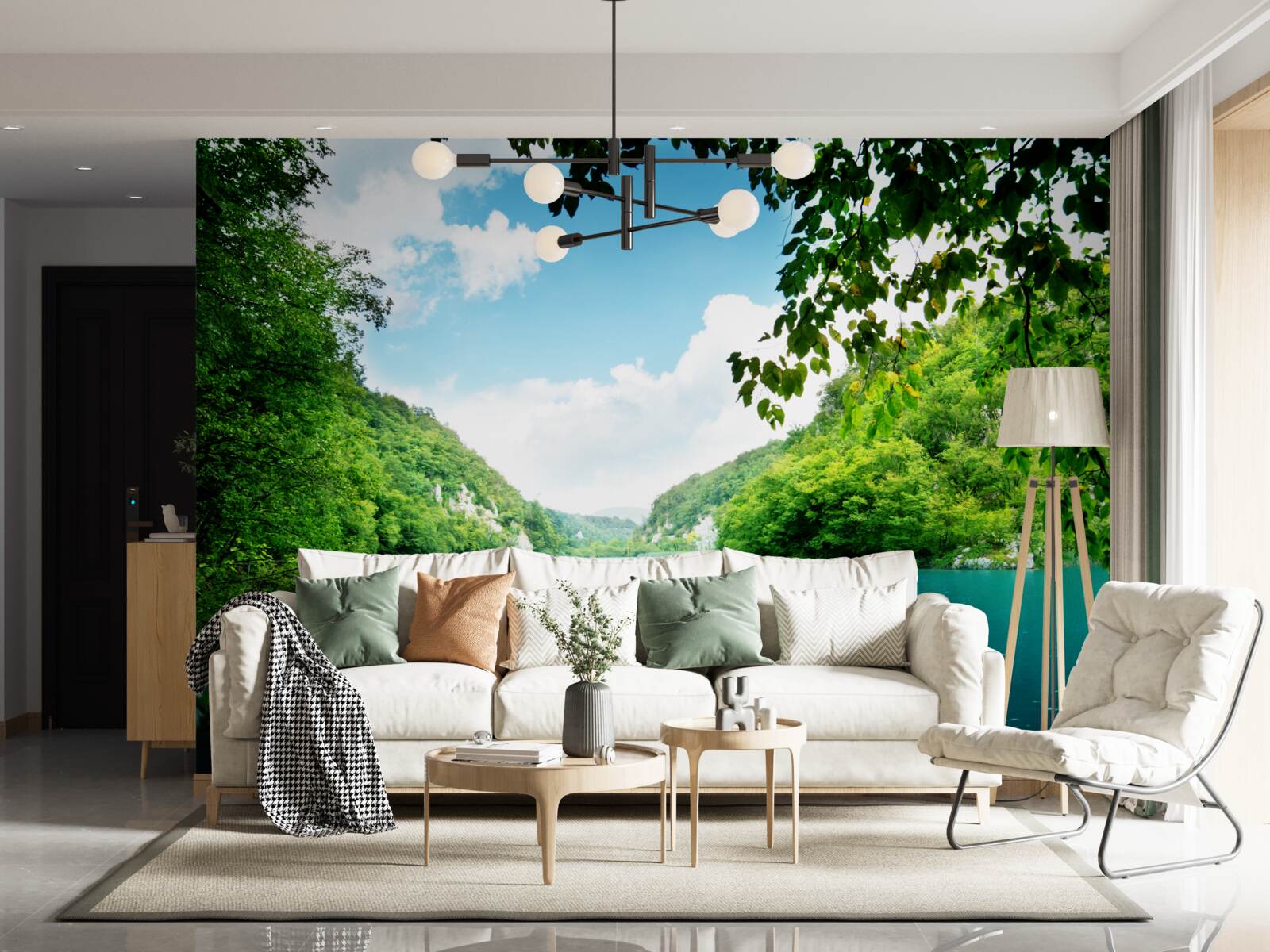 Фотошпалери блакитні води та смарагдові острови