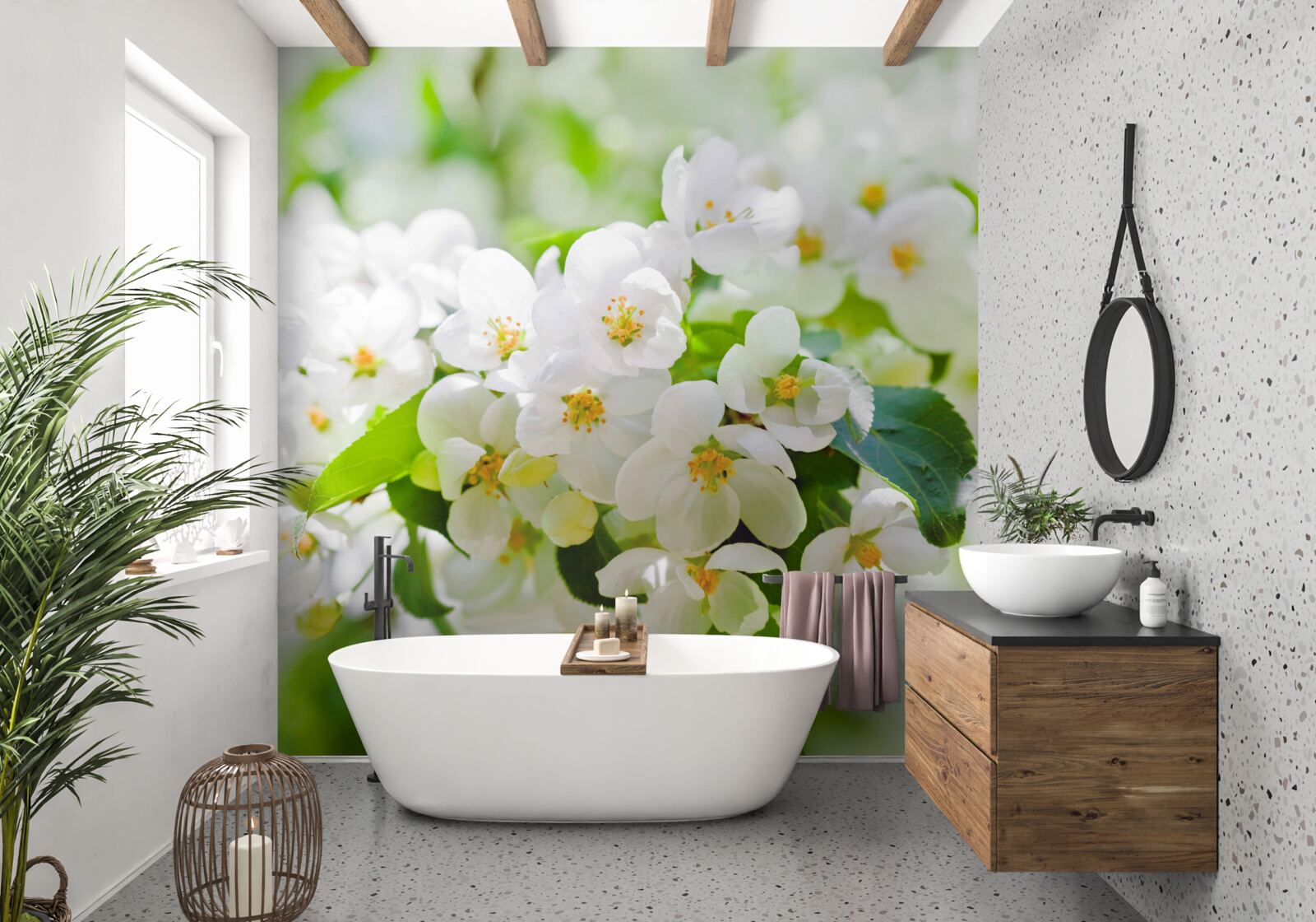 Фотошпалери квіти жасмину з приємним ароматом