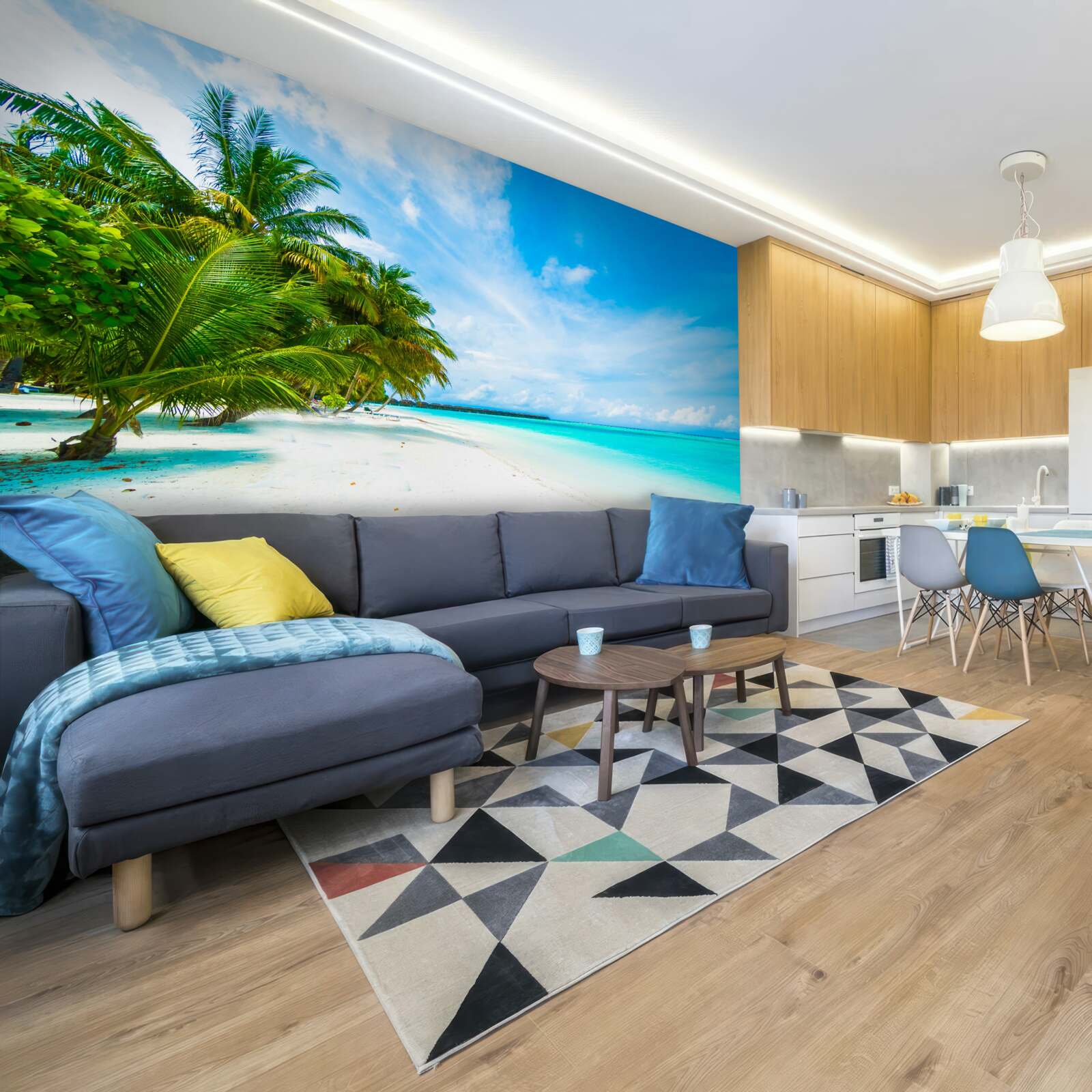 Фотошпалери піщані береги та бірюзова вода океану