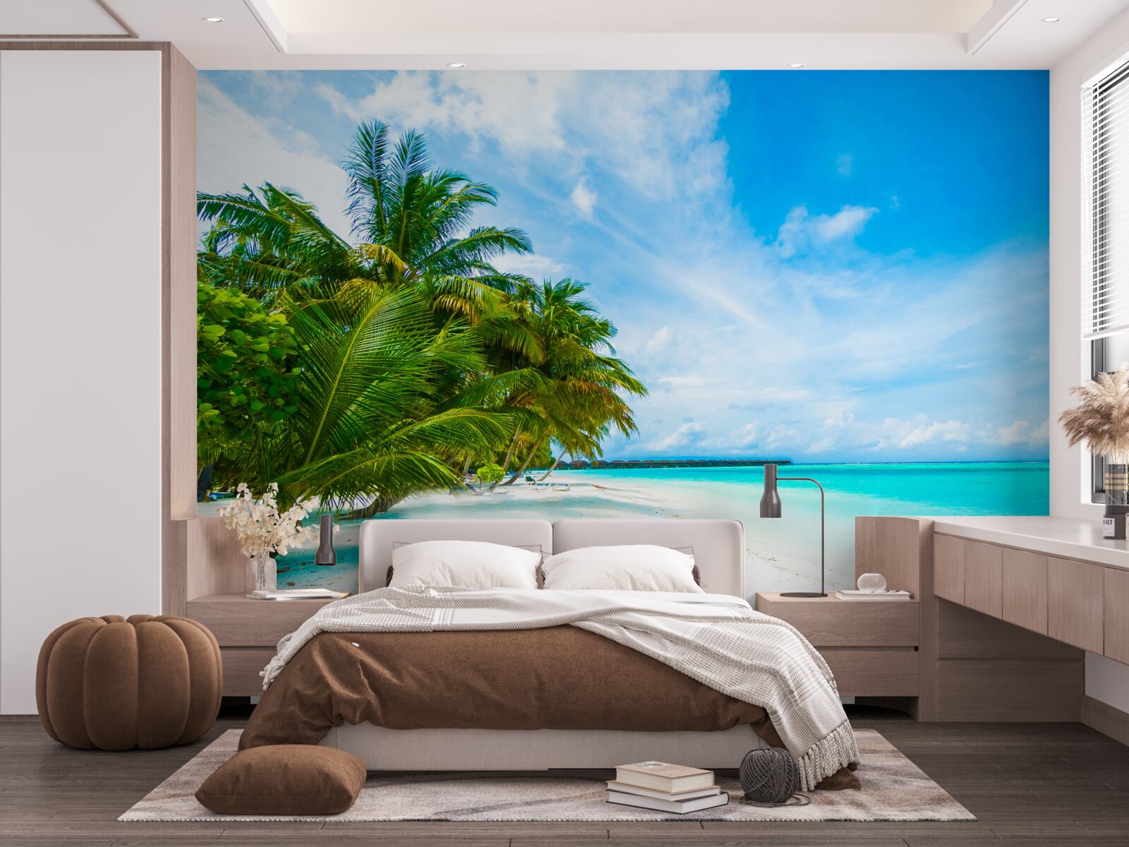 Фотошпалери піщані береги та бірюзова вода океану