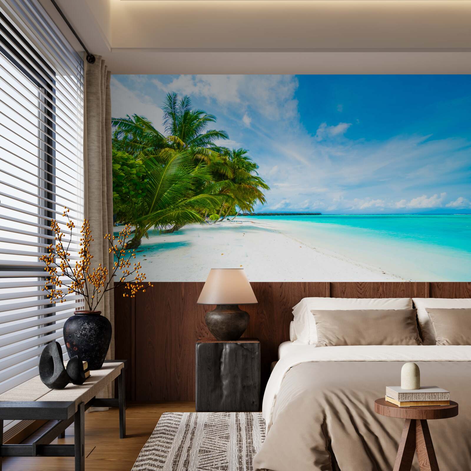 Фотошпалери піщані береги та бірюзова вода океану