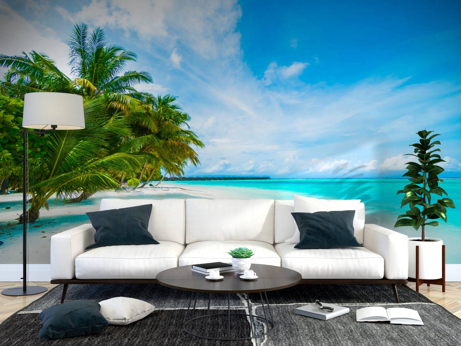 Фотошпалери піщані береги та бірюзова вода океану