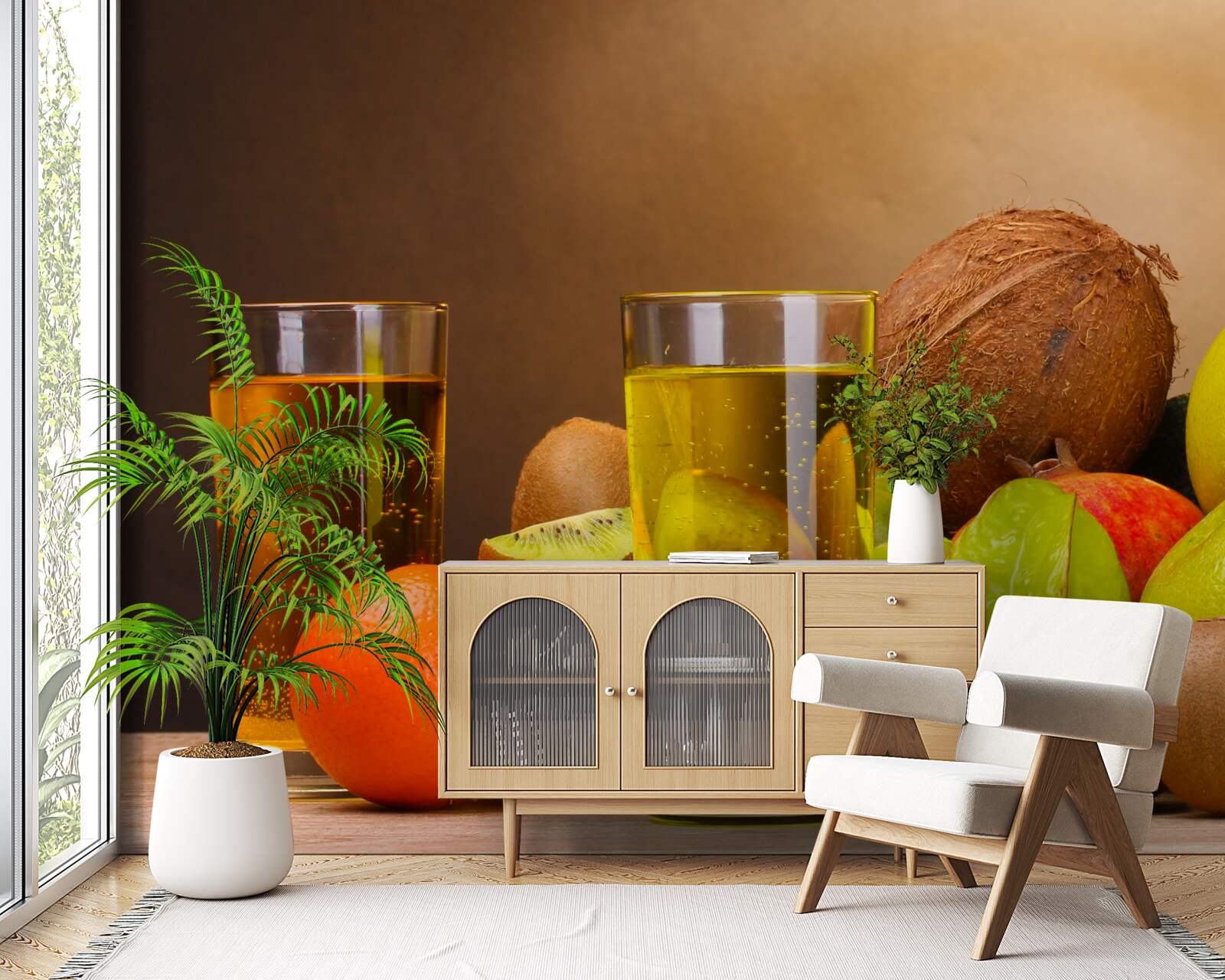 Фотошпалери охолоджені напої на основі екзотичних фруктів