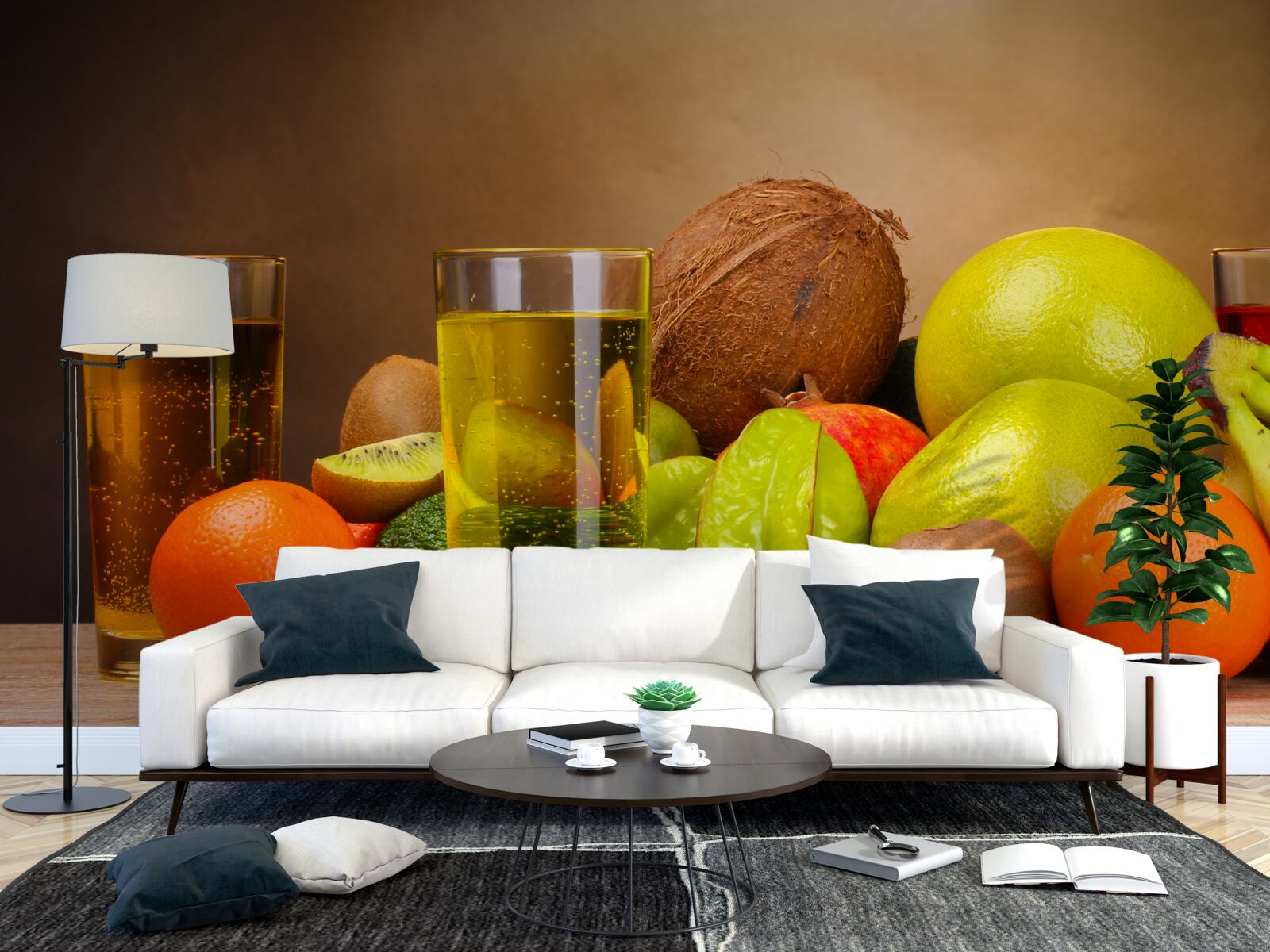 Фотошпалери охолоджені напої на основі екзотичних фруктів