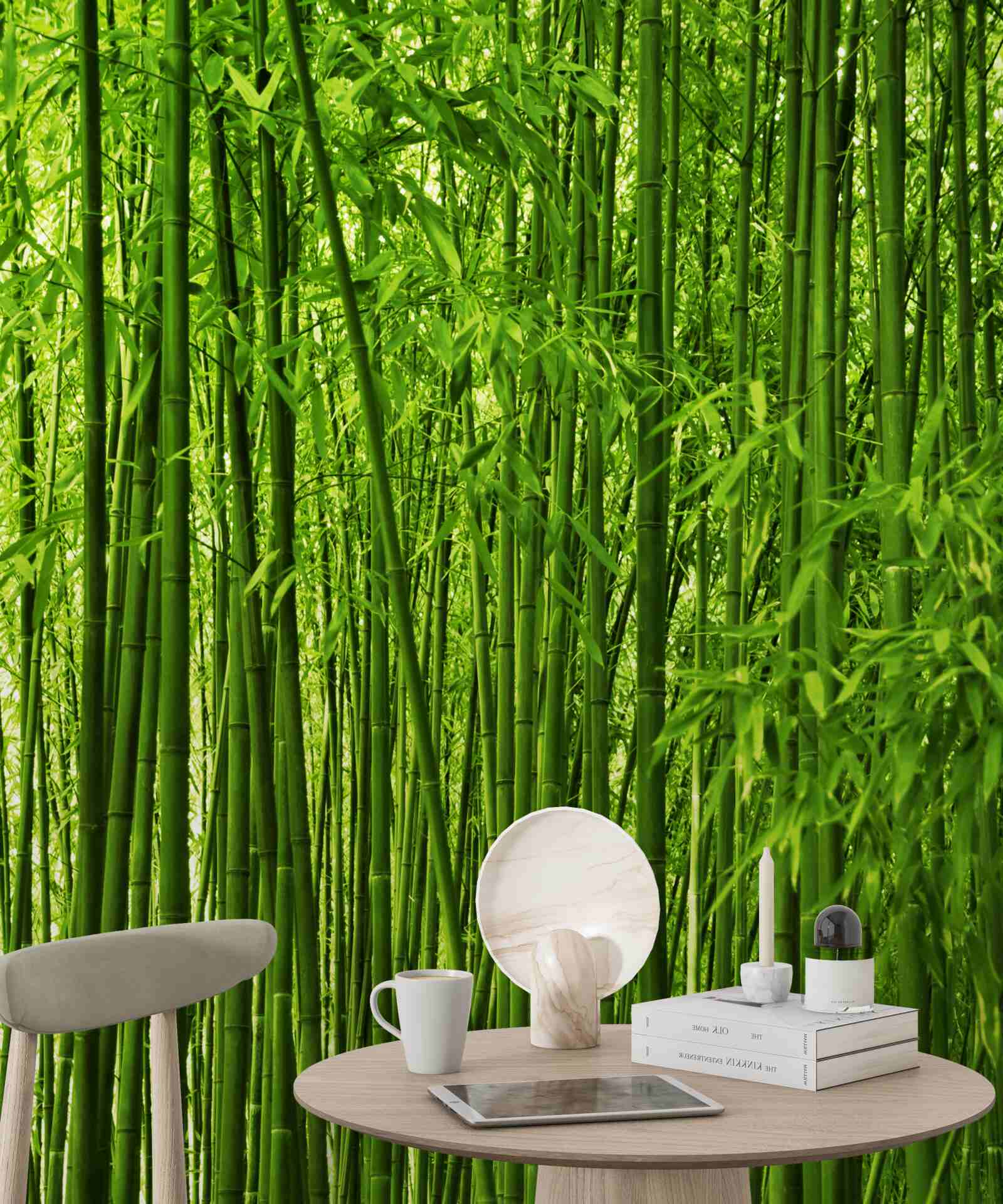 Фотошпалери щільне формування тонких бамбукових заростей