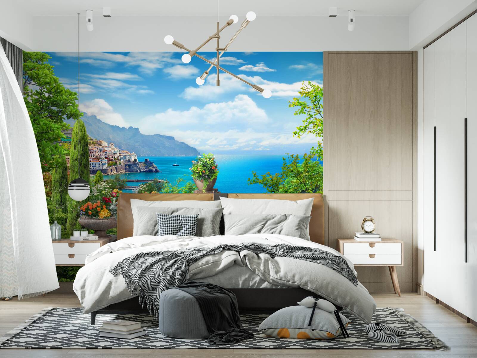 Фотошпалери кам'яний оглядовий майданчик з видом на море