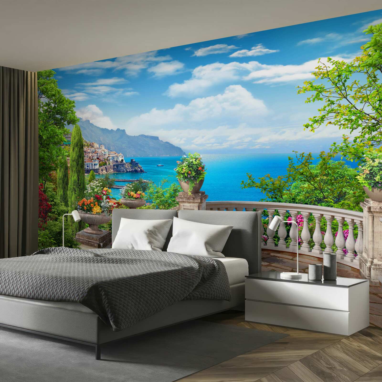 Фотошпалери кам'яний оглядовий майданчик з видом на море