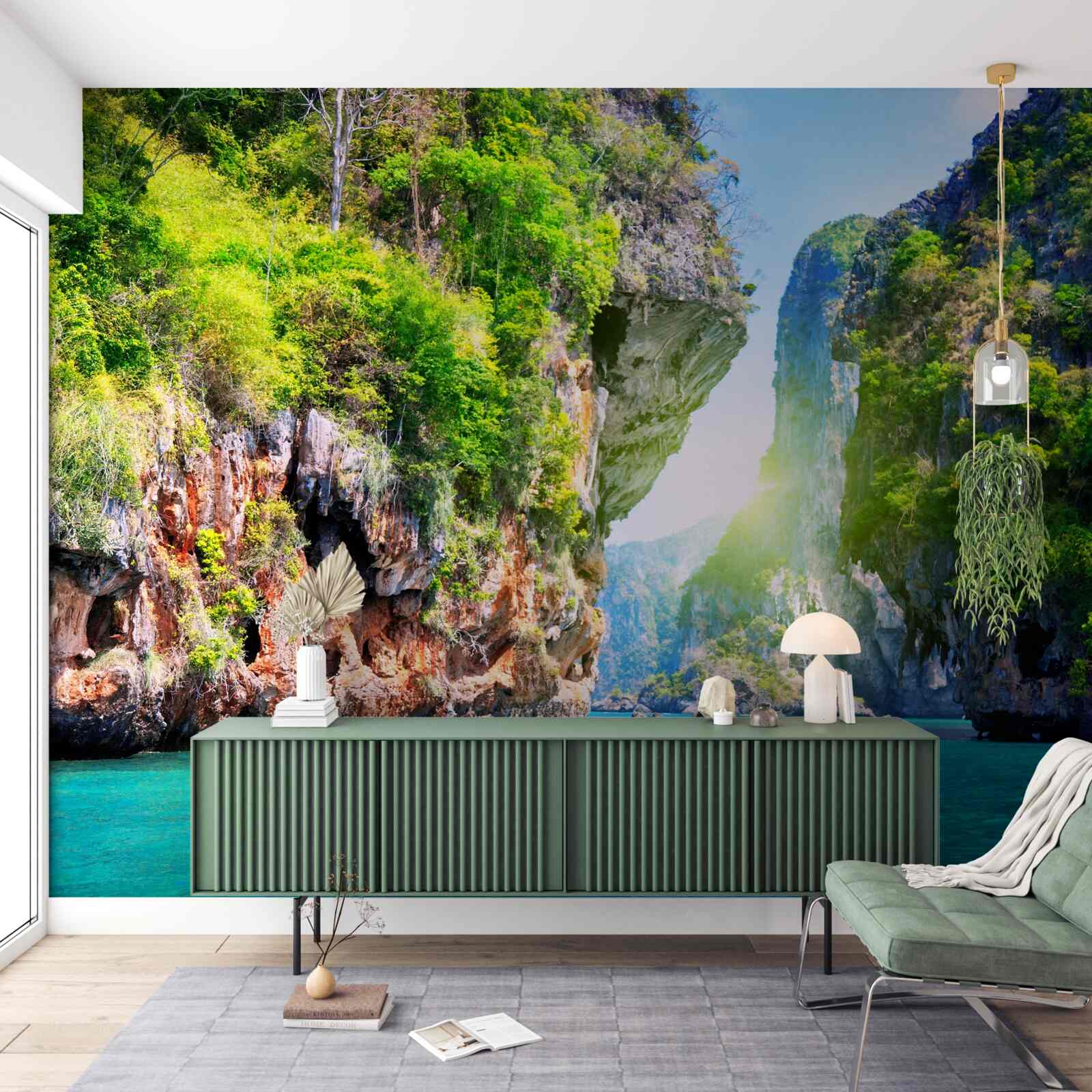 Фотошпалери зелені тайські плавучі острови