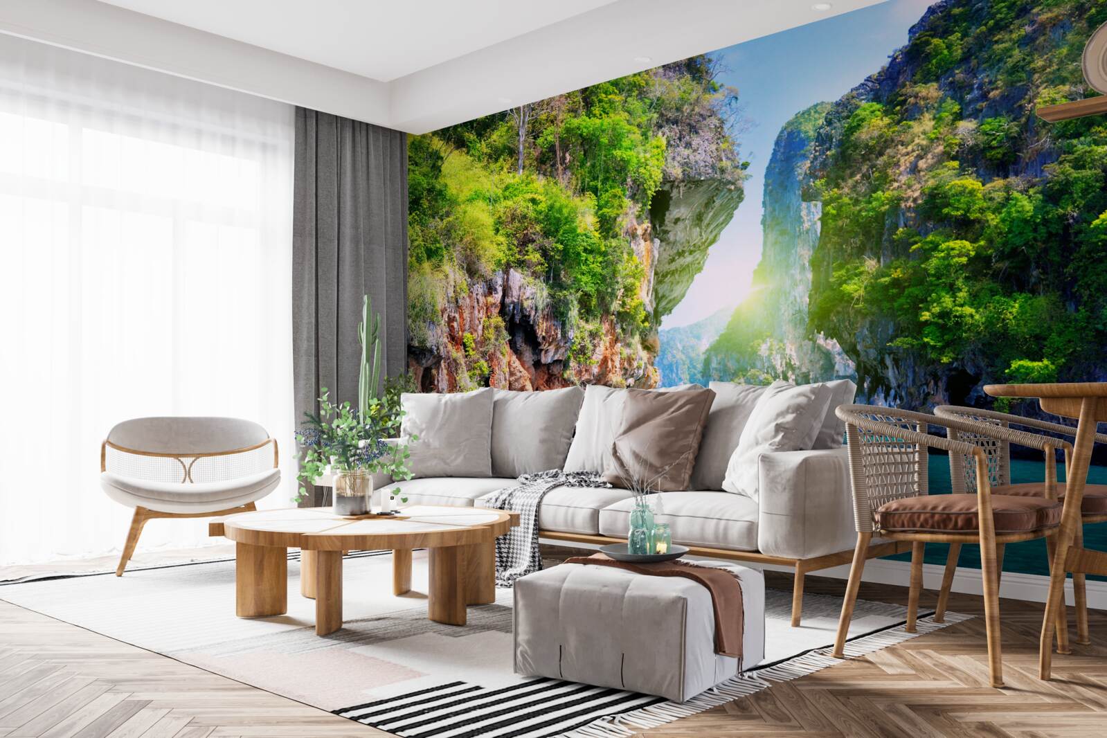 Фотошпалери зелені тайські плавучі острови