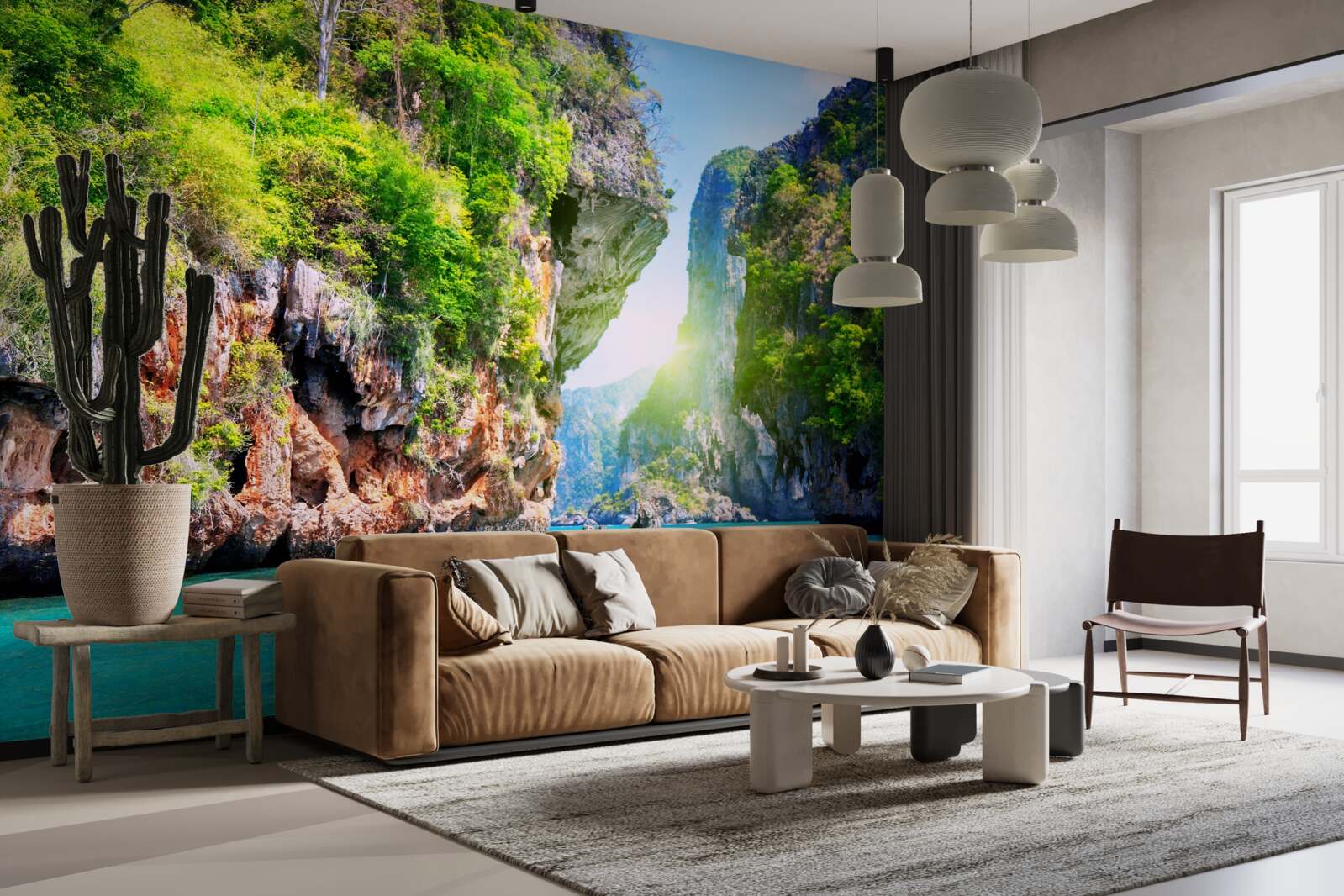 Фотошпалери зелені тайські плавучі острови