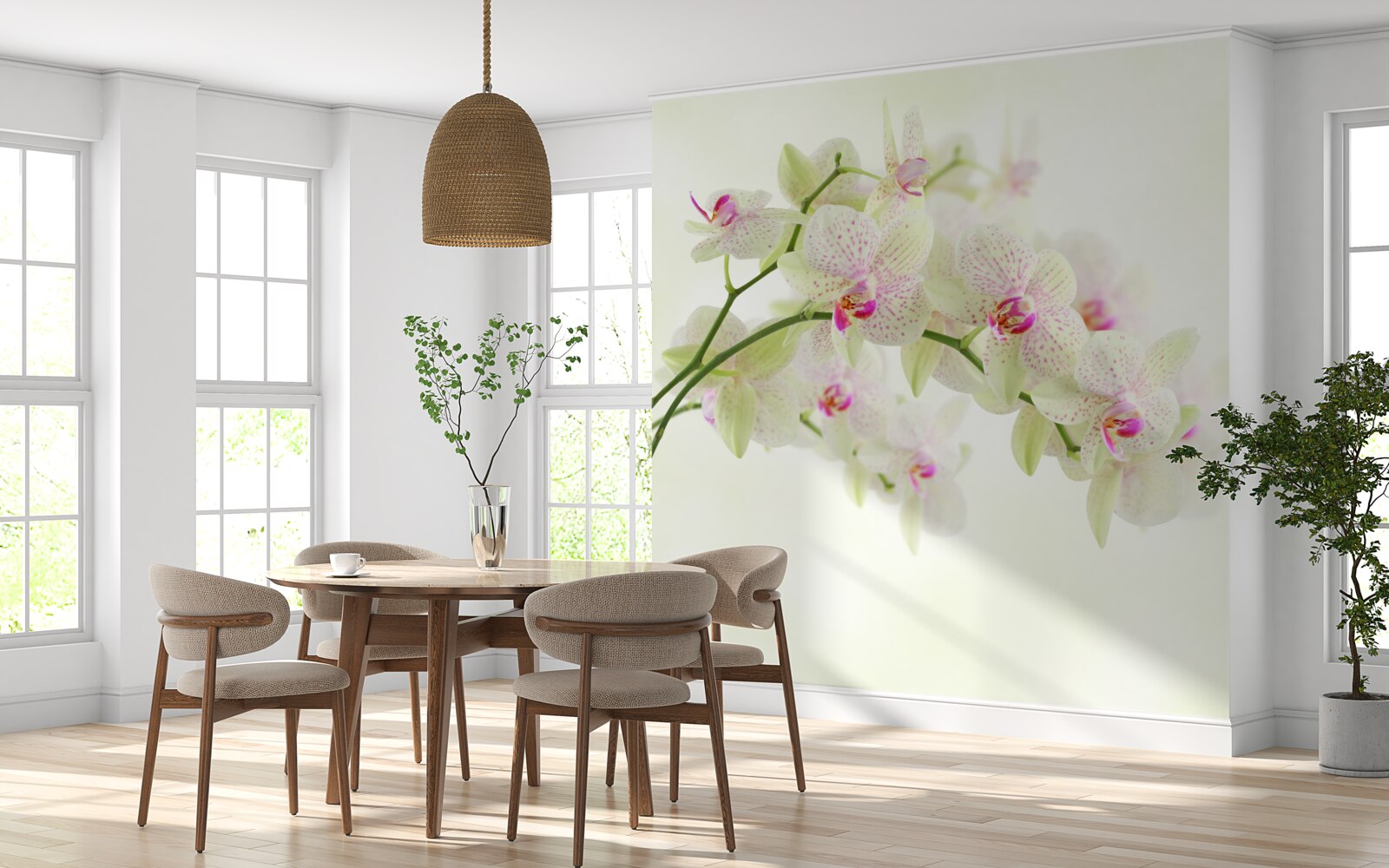 Фотошпалери надзвичайно пишні гілки з бутонами орхідей