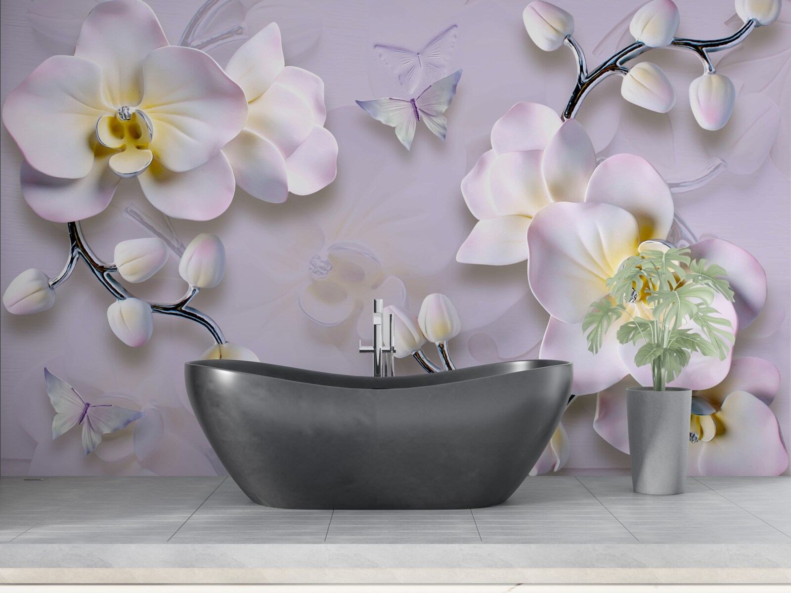 Фотошпалери білосніжні квіти, що розпускаються на гілках