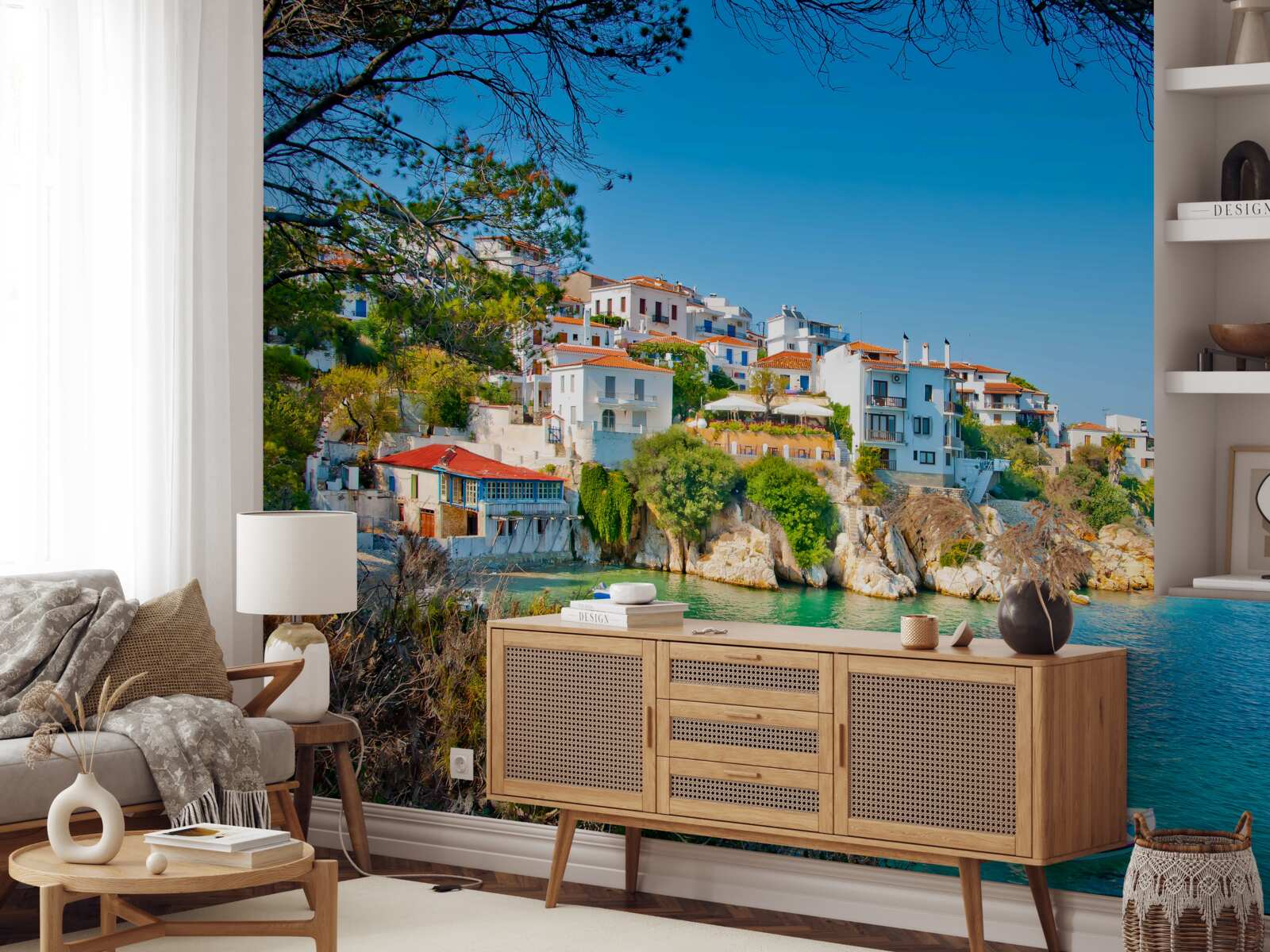 Фотошпалери тиха гавань біля грецького поселення