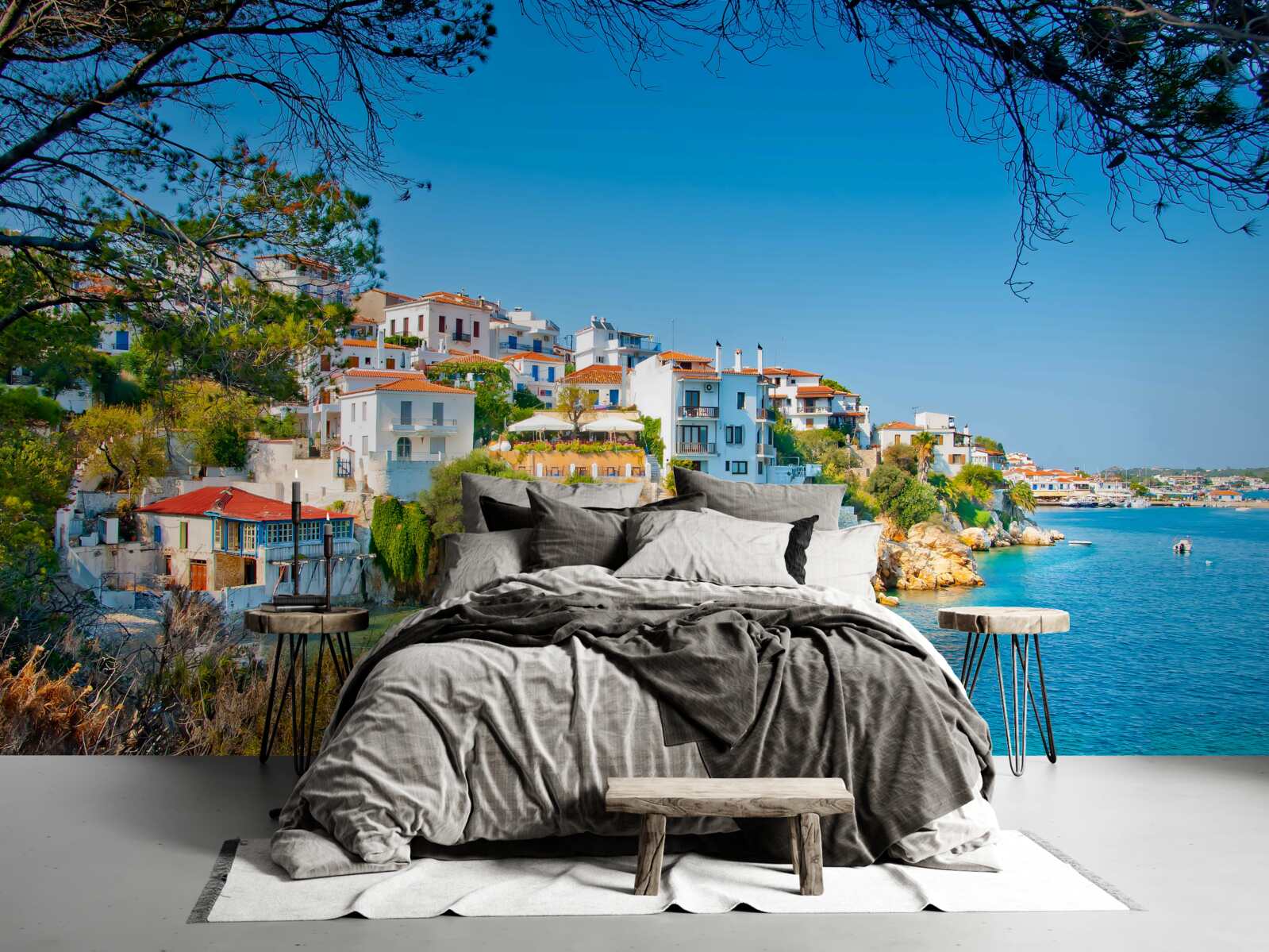 Фотошпалери тиха гавань біля грецького поселення