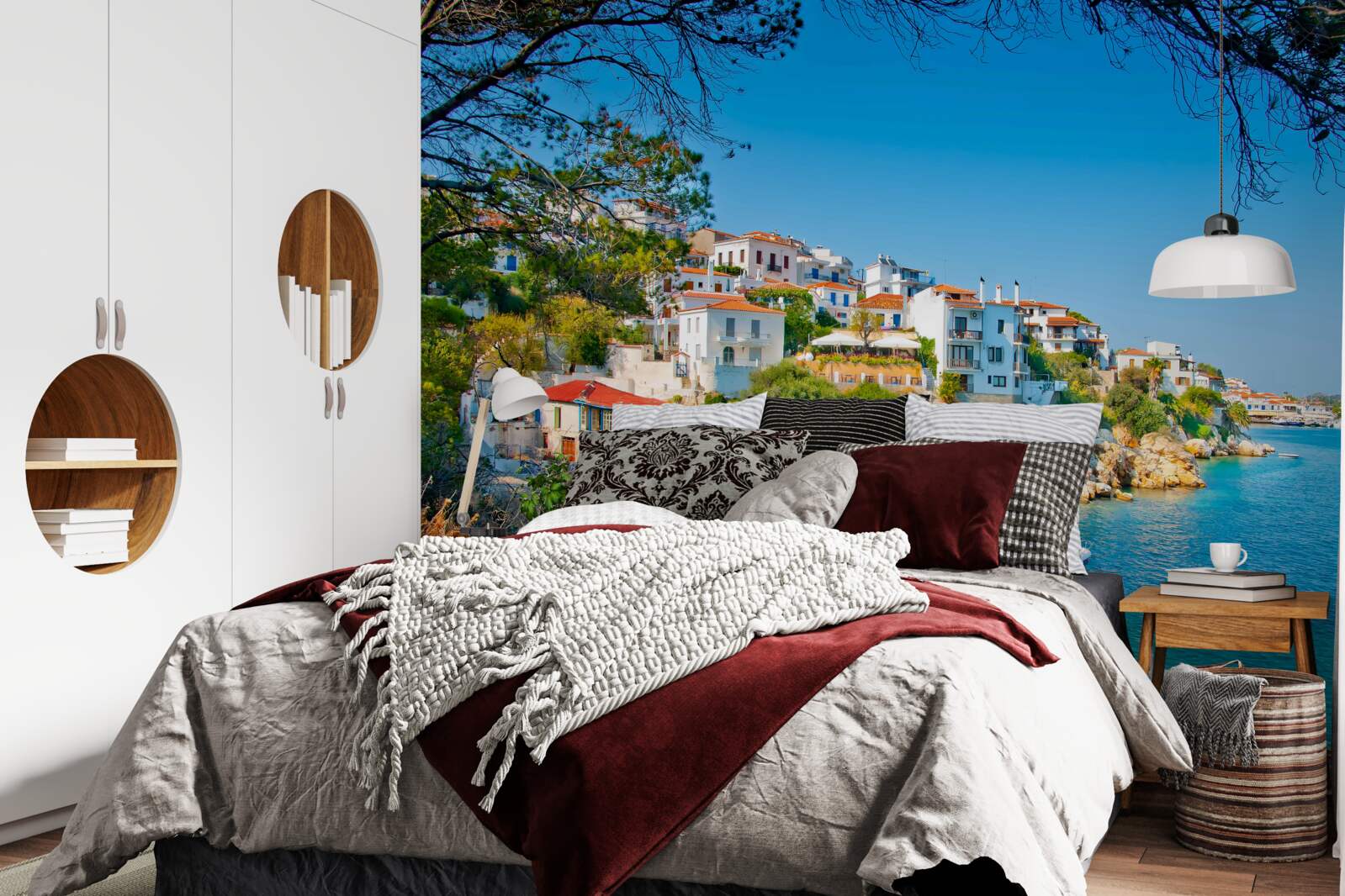 Фотошпалери тиха гавань біля грецького поселення